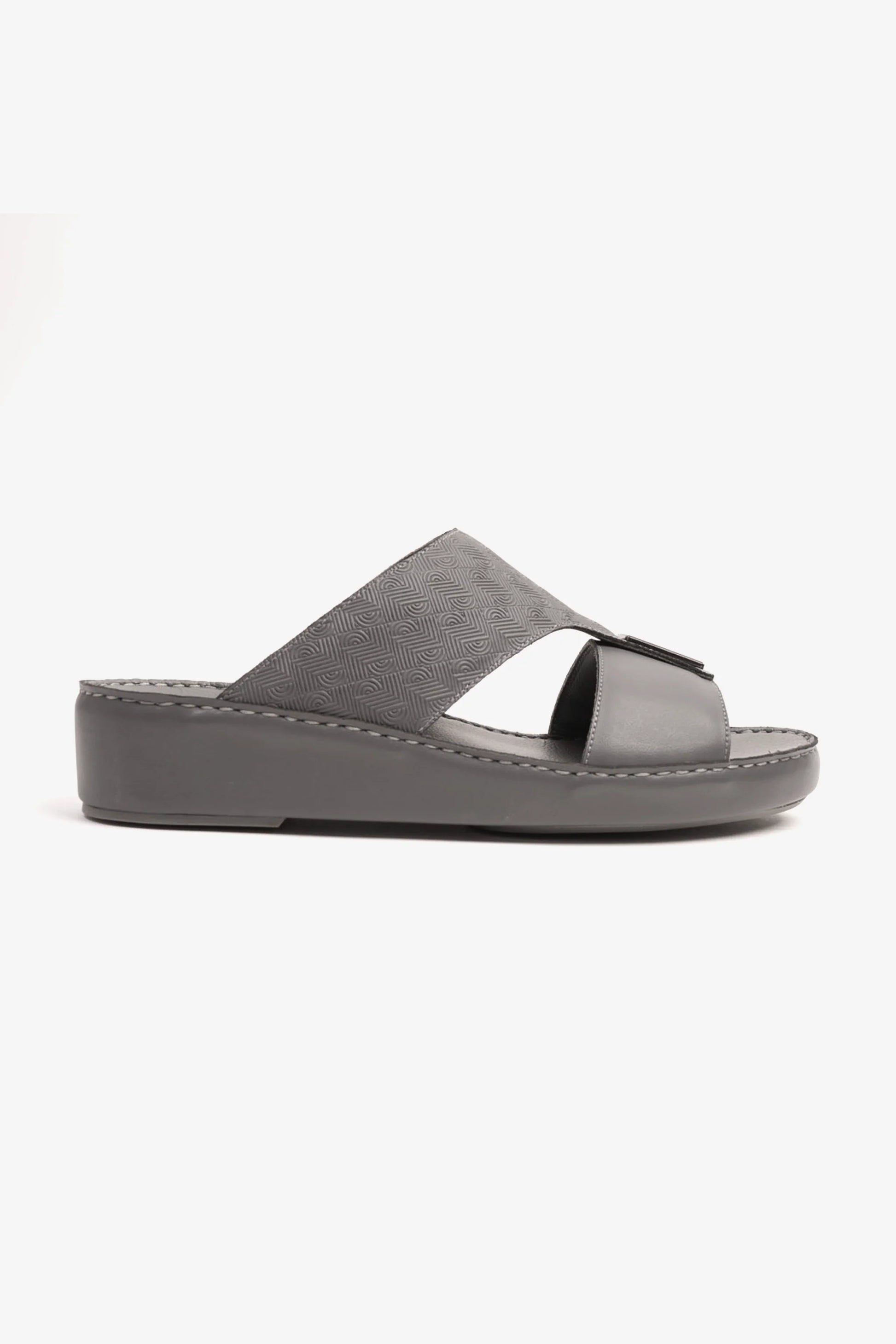 Cavalier Uomo Men's Leather Sandals Grey MSDCV1106