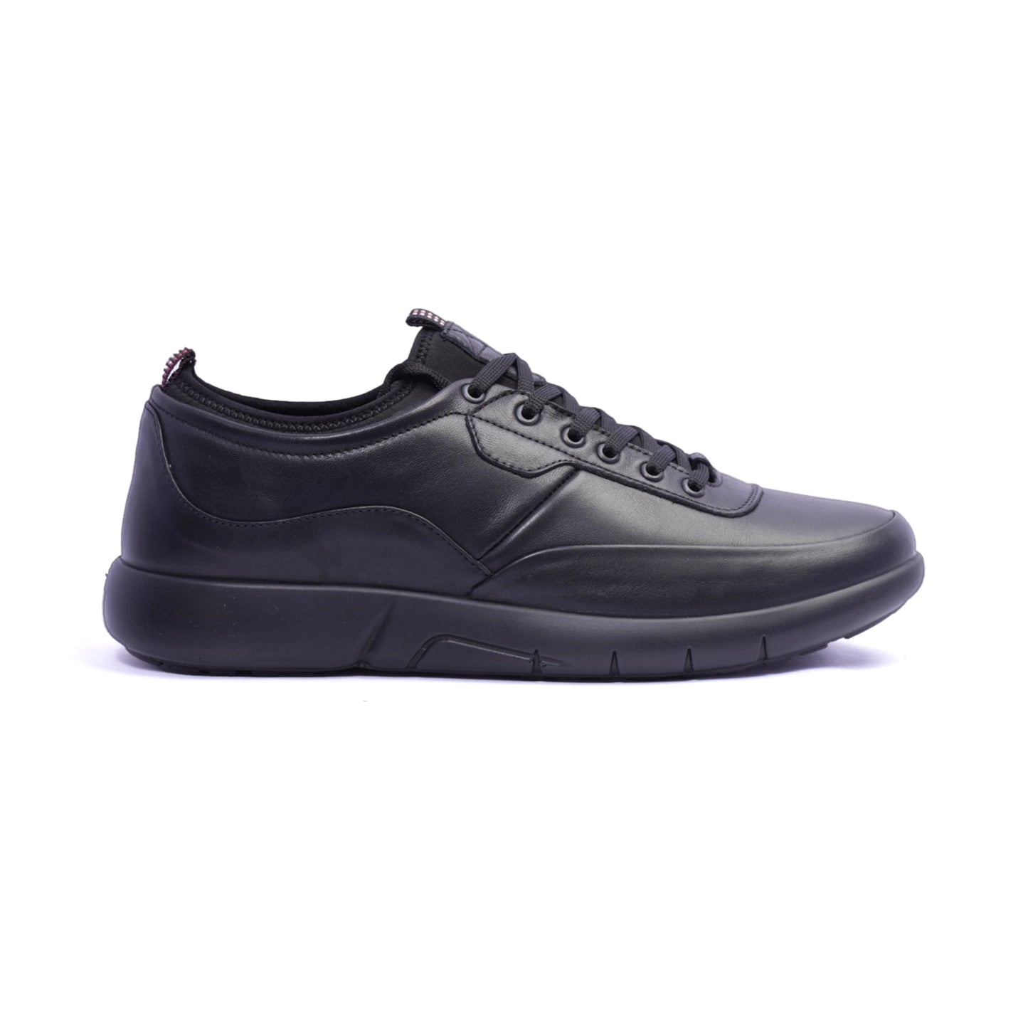 Comfort Plus Men's Stylish Leather Sneakers Black