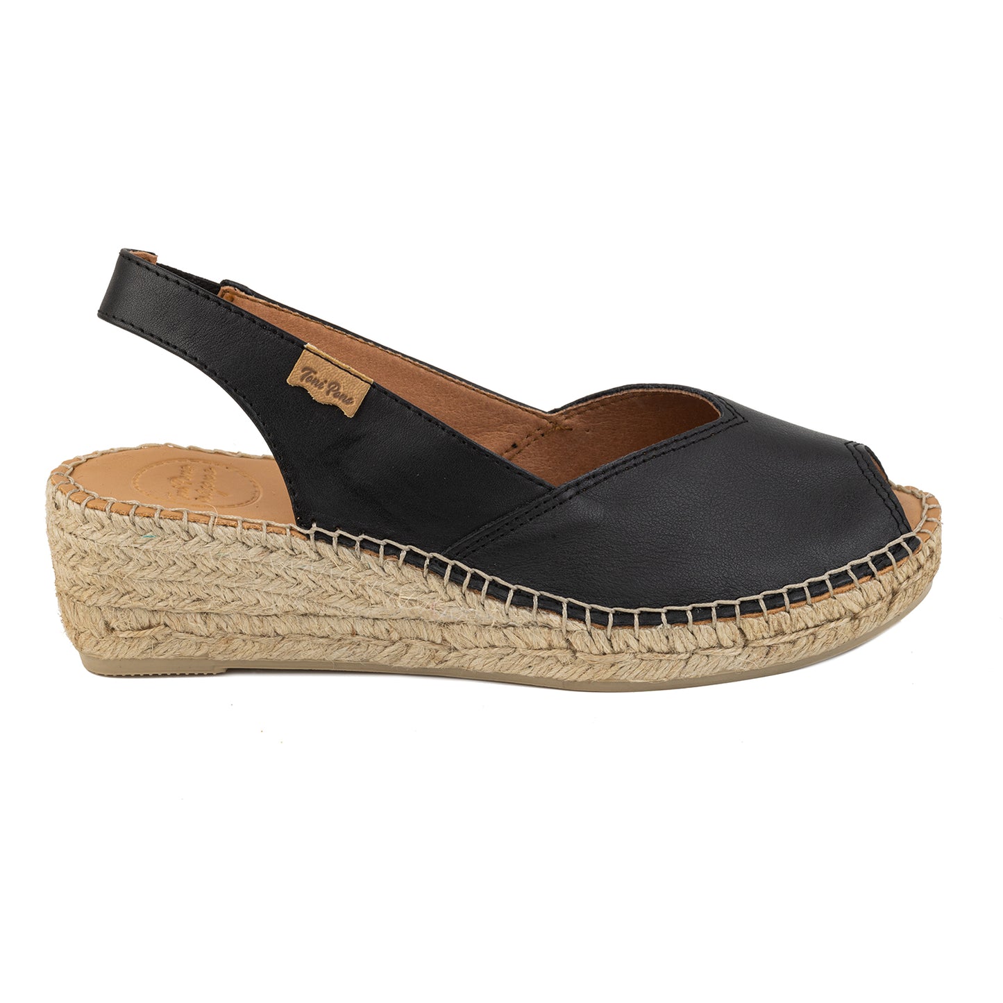 TONI PONS BERNIA LADIES SANDAL BLACK LEATHER