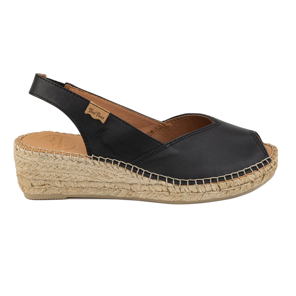 TONI PONS BERNIA LADIES SANDAL BLACK LEATHER