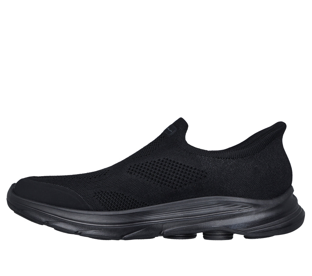 SKECHER MENS GO WALK 8 - BLACK/BLACK