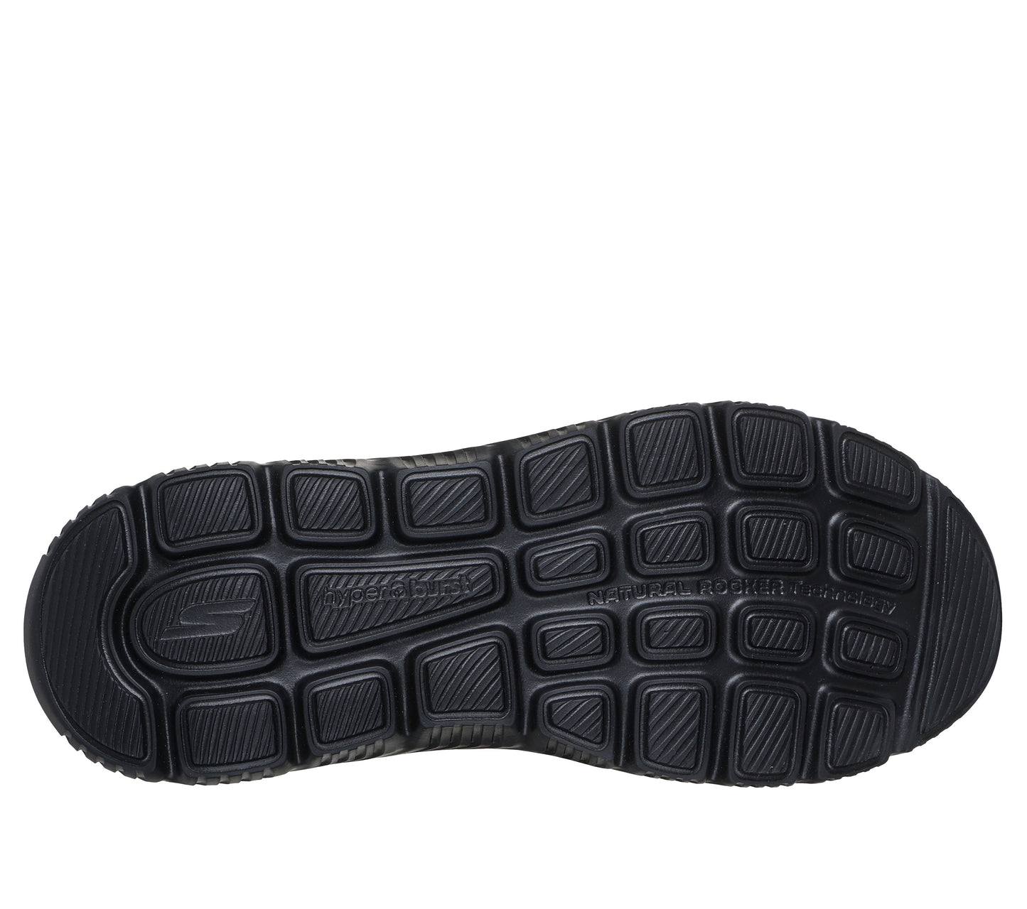 SKECHERS MENS GO WALK MAX CUSHIONING HYPER BURST BLACK/ BLACK