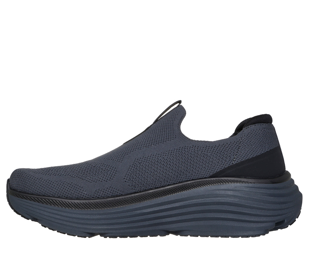 SKECHERS MAX CUSHIONING ENDEAVOUR MEN WALKING SHOES - CHARCOAL BLACK