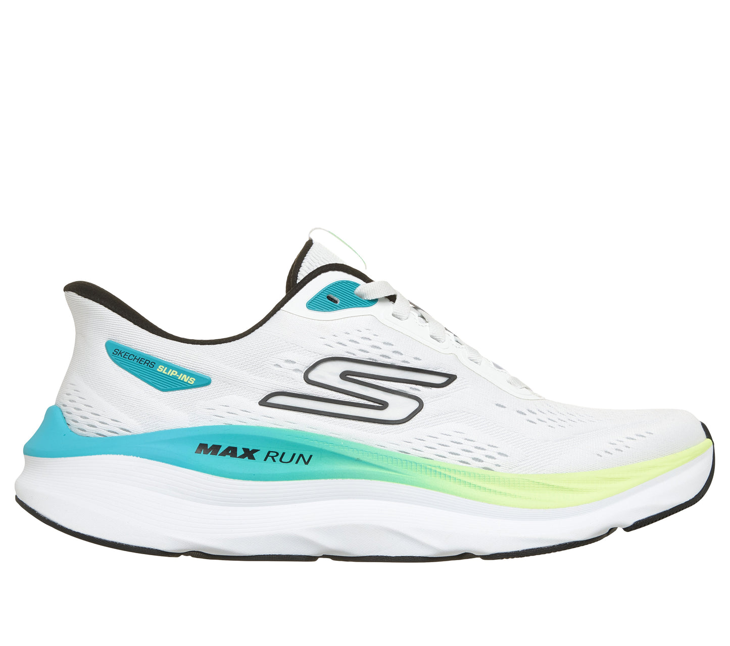 SKECHERS MENS MAX RUN PERFORMANCE - WHITE MULTI