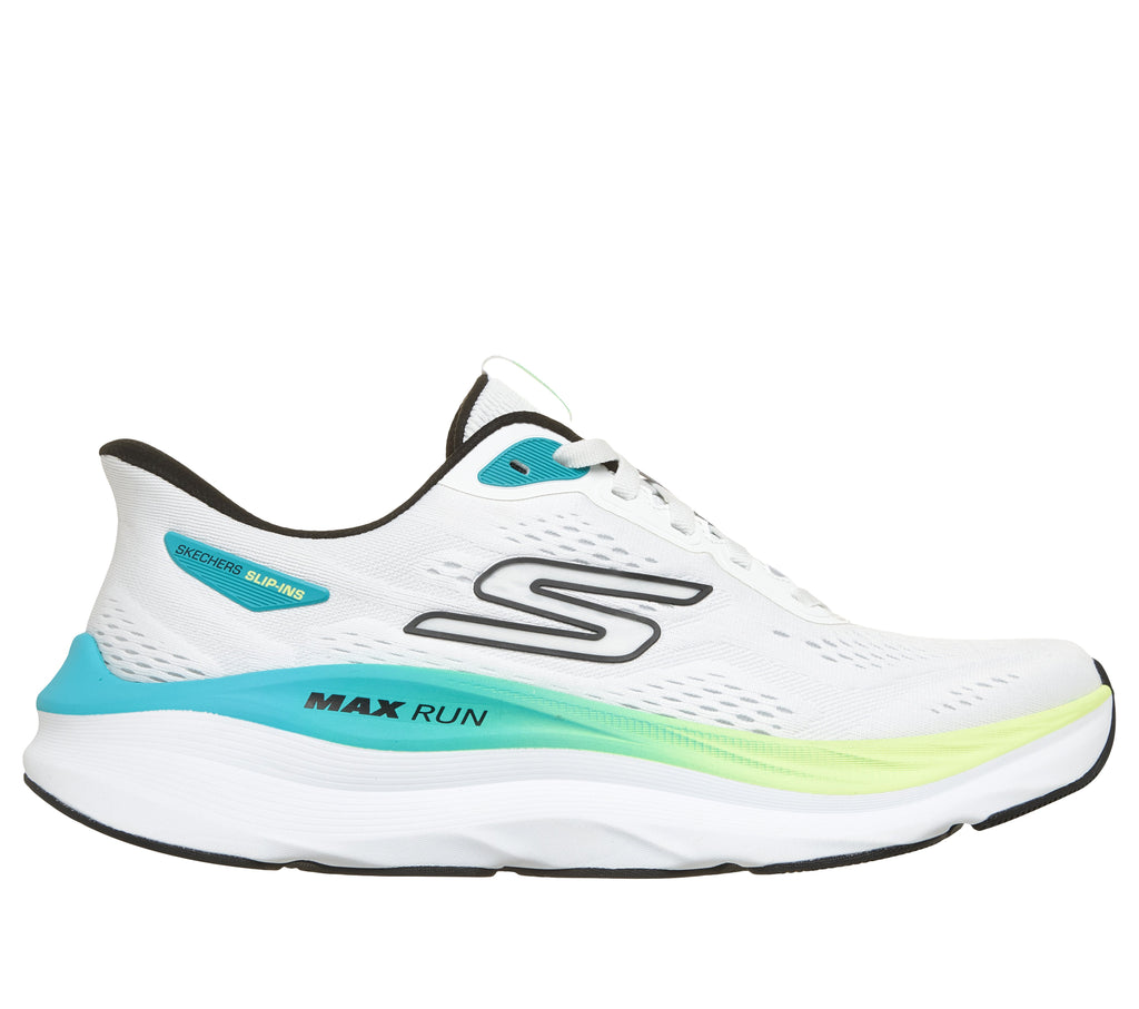 SKECHERS MENS MAX RUN PERFORMANCE - WHITE MULTI