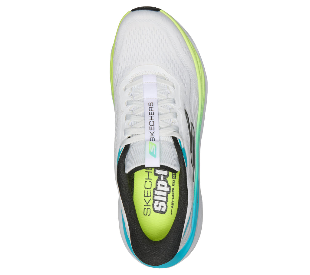 SKECHERS MENS MAX RUN PERFORMANCE - WHITE MULTI