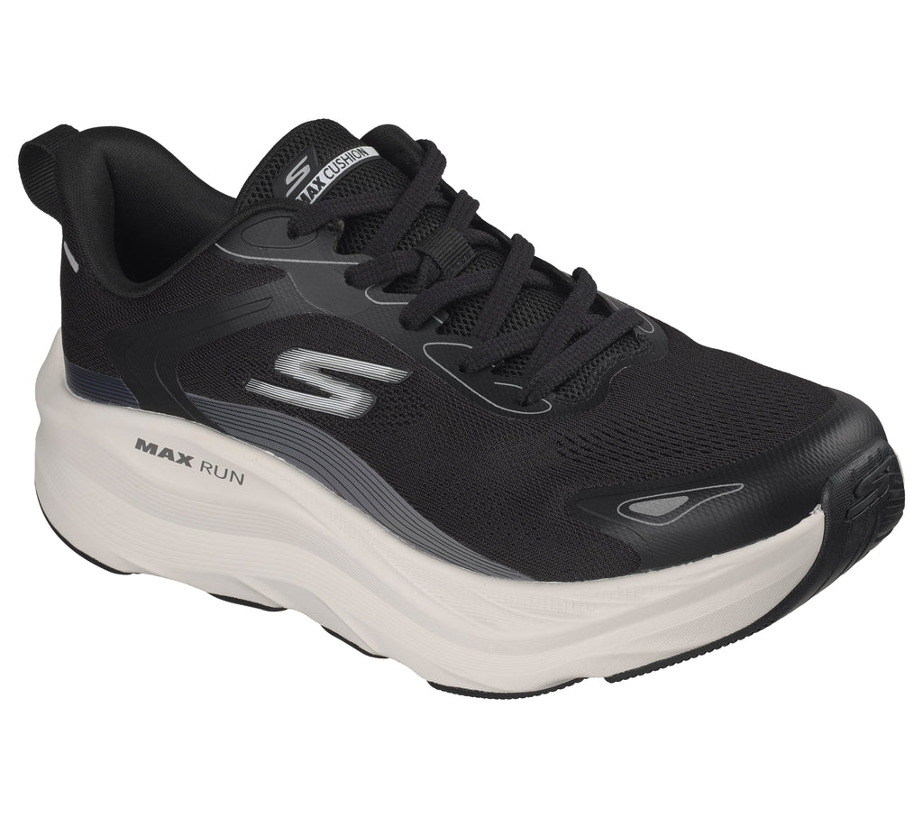 SKECHERS MENS MAX RUN PERFORMANCE	- BLACK/WHITE