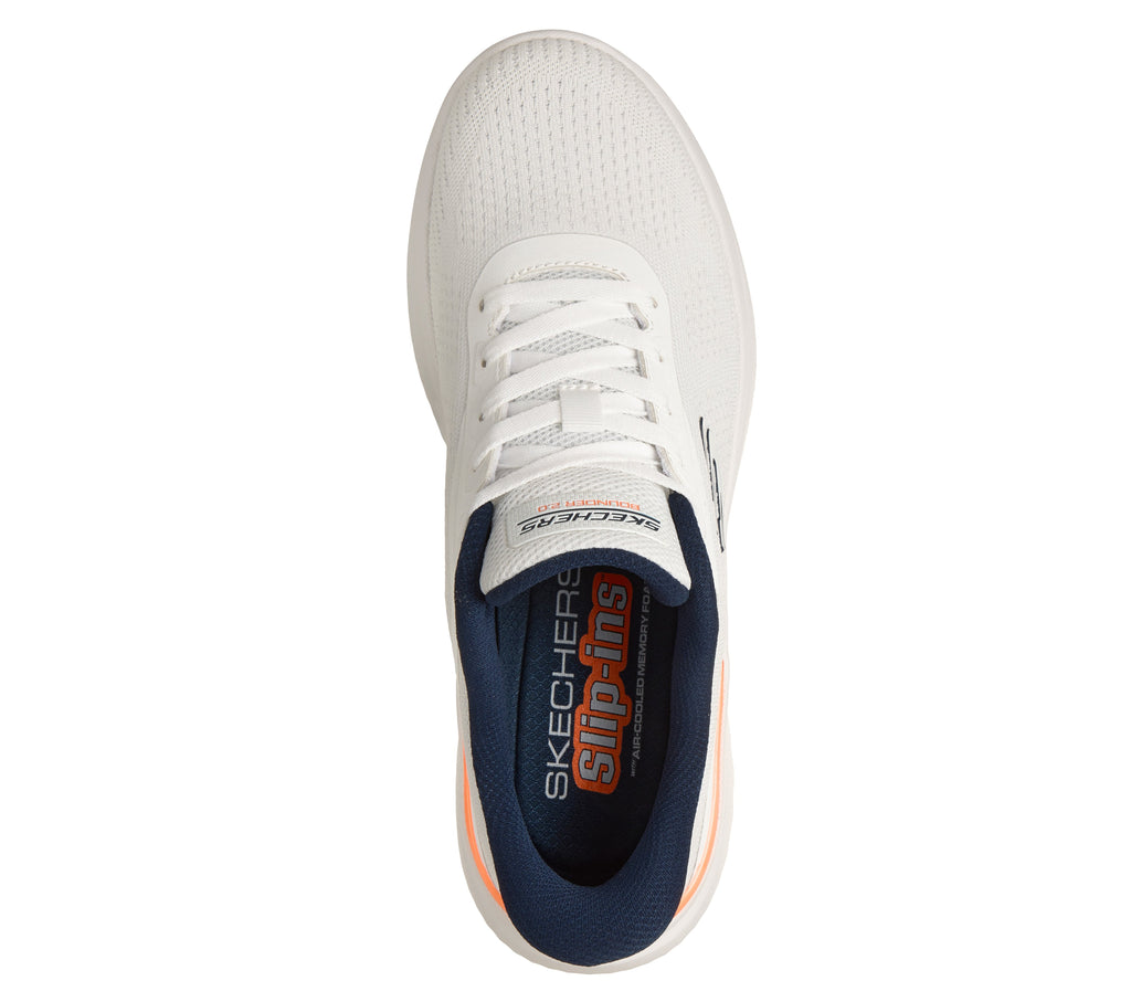 SKECHERS MEN'S BOUNDER 2.0 - WHITE ORANGE