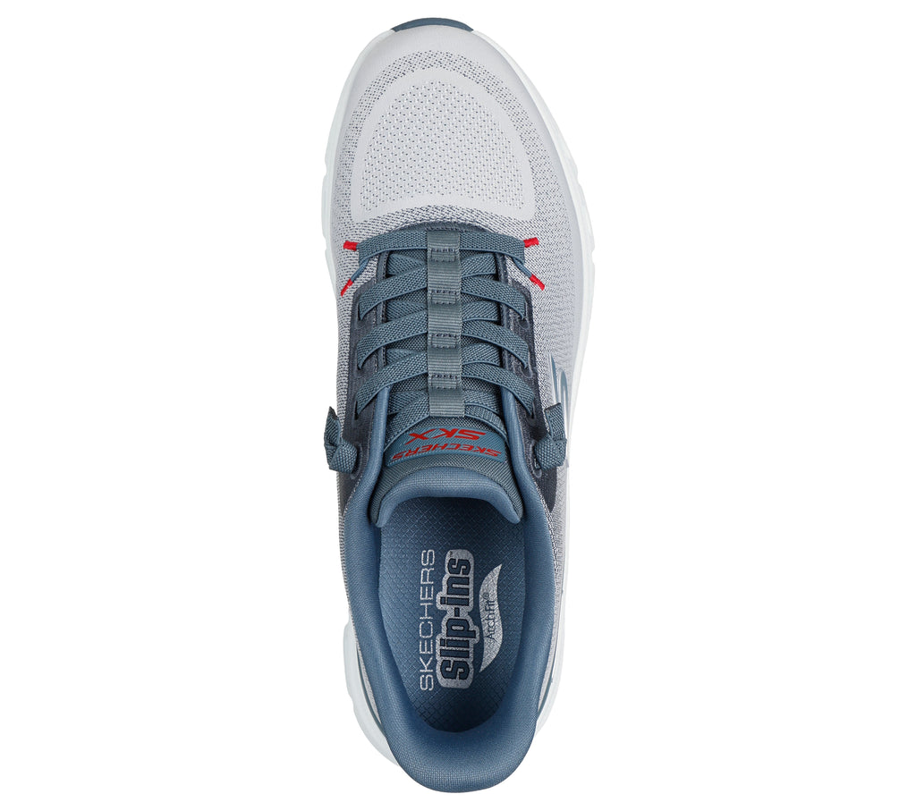 SKECHERS MEN'S HANDS FREE SLIP-INS: ARCH FIT GLIDE-STEP PRO - LIGHT GRAY BLUE