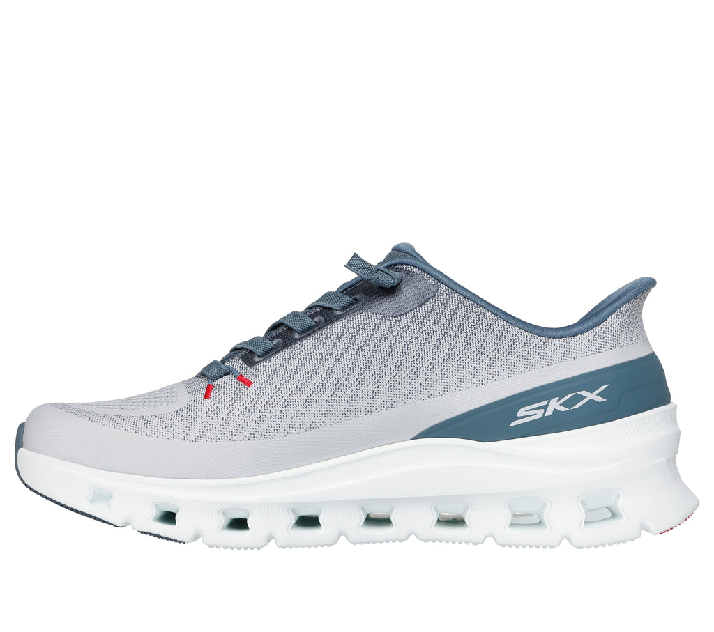 SKECHERS MEN'S HANDS FREE SLIP-INS: ARCH FIT GLIDE-STEP PRO - LIGHT GRAY BLUE