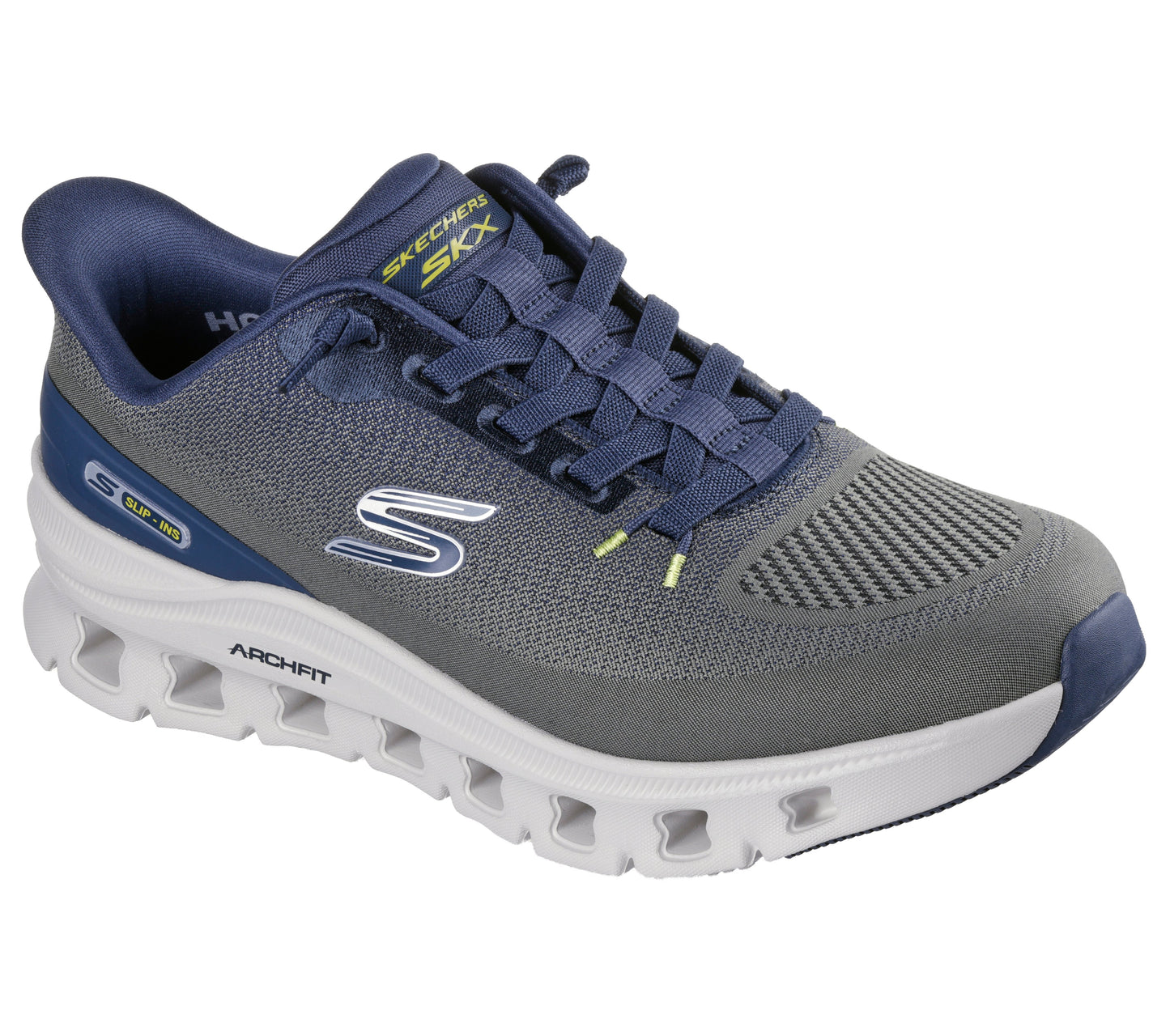 SKECHERS MEN'S HANDS FREE SLIP-INS: ARCH FIT GLIDE-STEP PRO - OLIVE/MINT