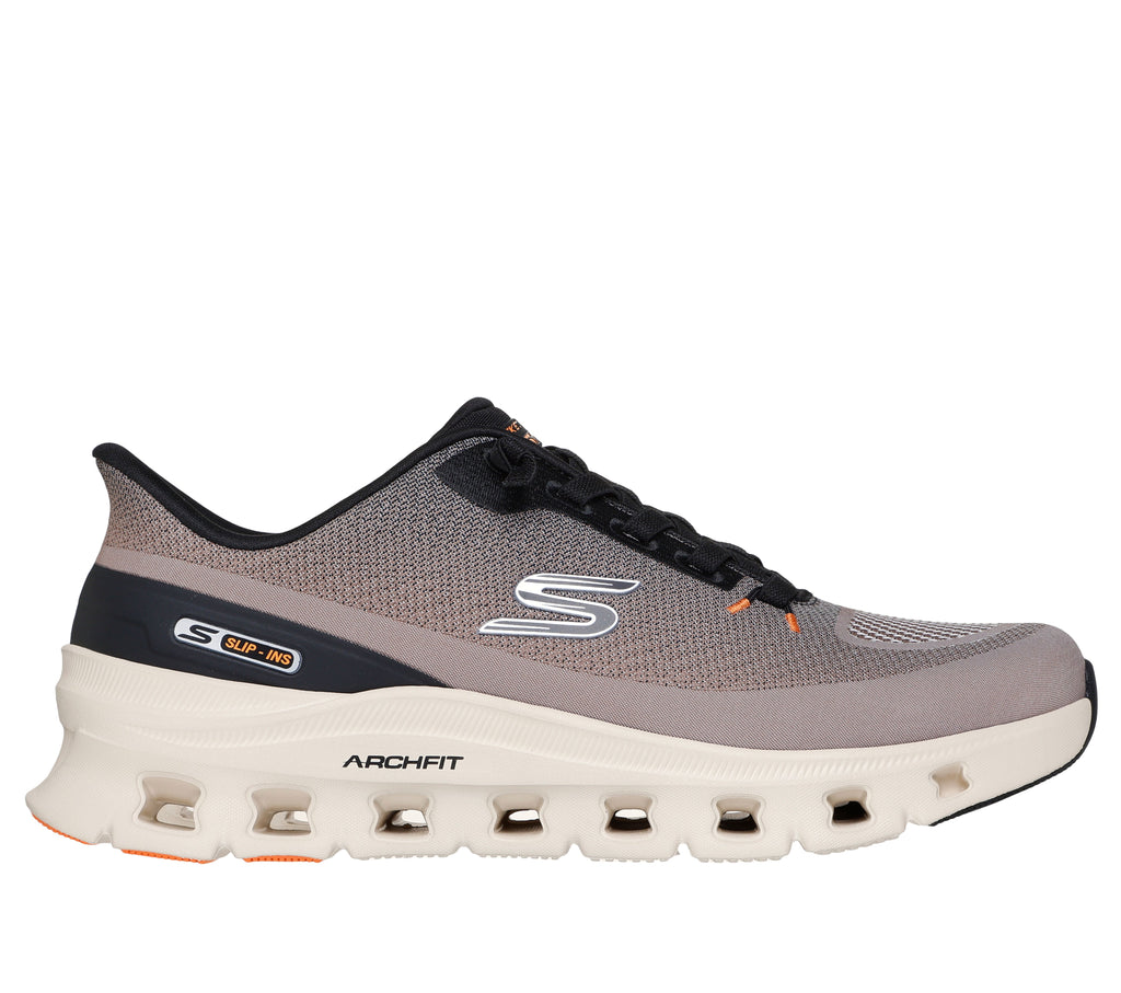 SKECHERS MENS ARCH FIT GLIDE-STEP PRO - TAUPE BLACK