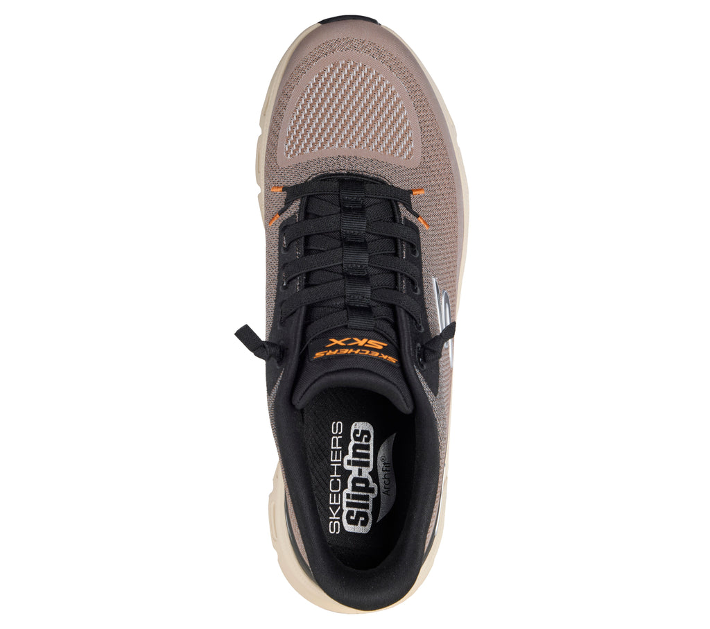 SKECHERS MENS ARCH FIT GLIDE-STEP PRO - TAUPE BLACK