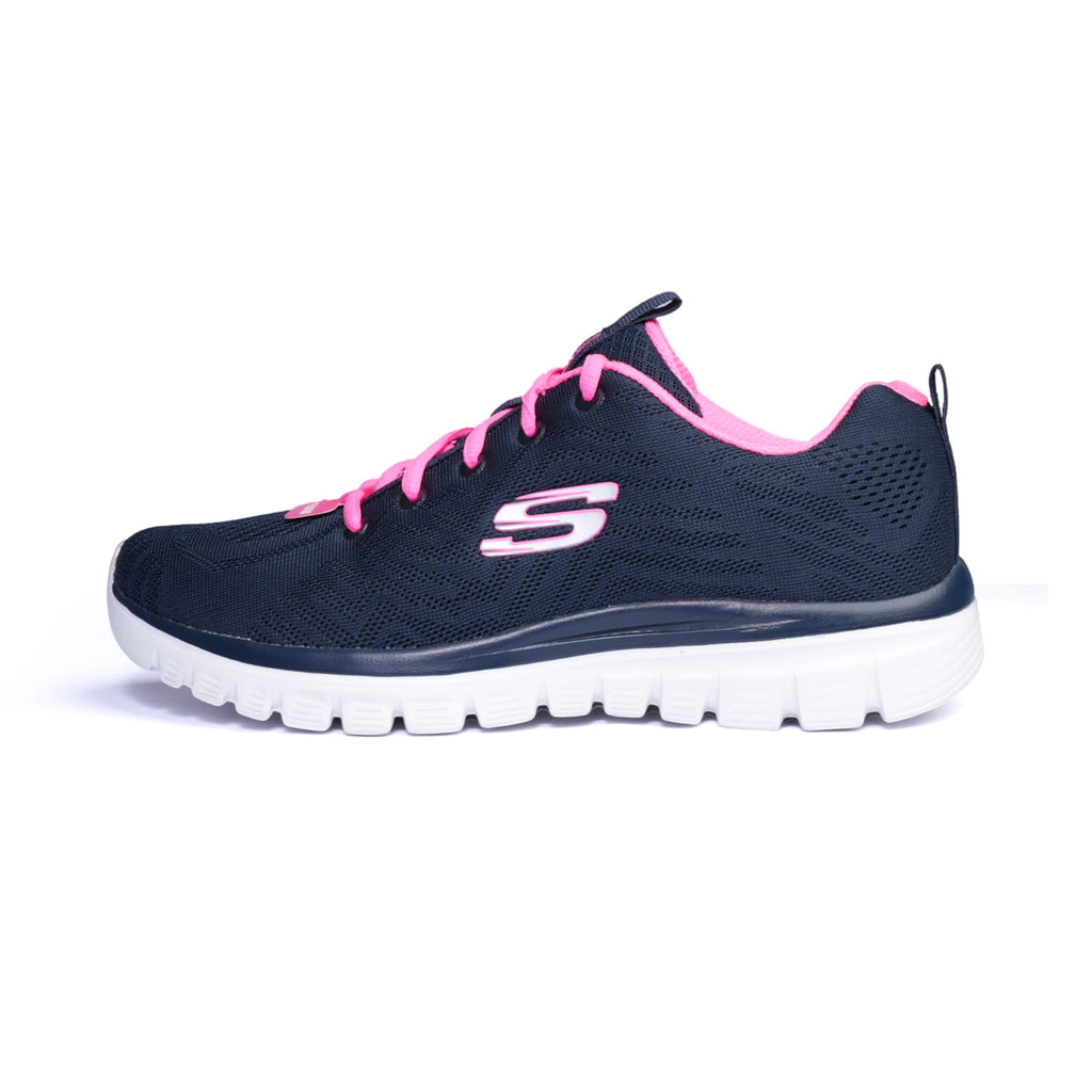 Skechers Graceful Womens Shoes Navy Pink