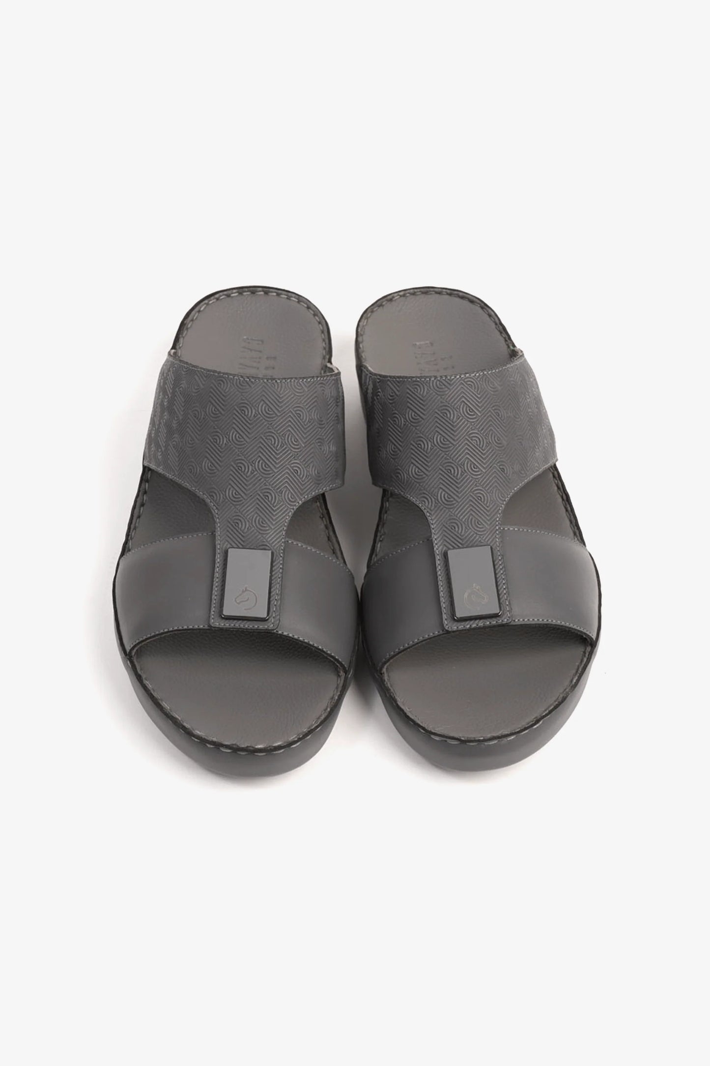 Cavalier Uomo Men's Leather Sandals Grey MSDCV1106