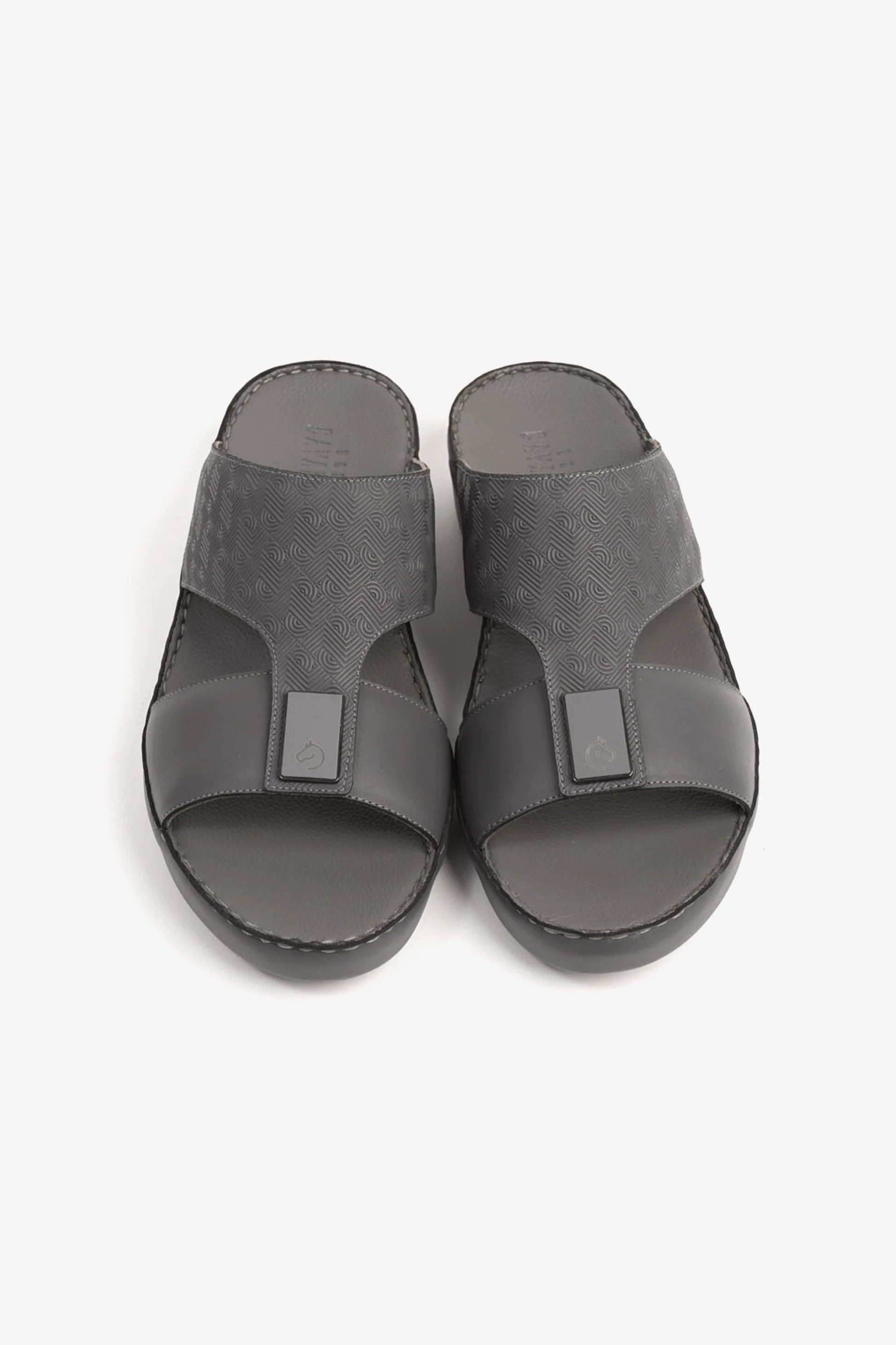 Cavalier Uomo Men's Leather Sandals Grey MSDCV1106