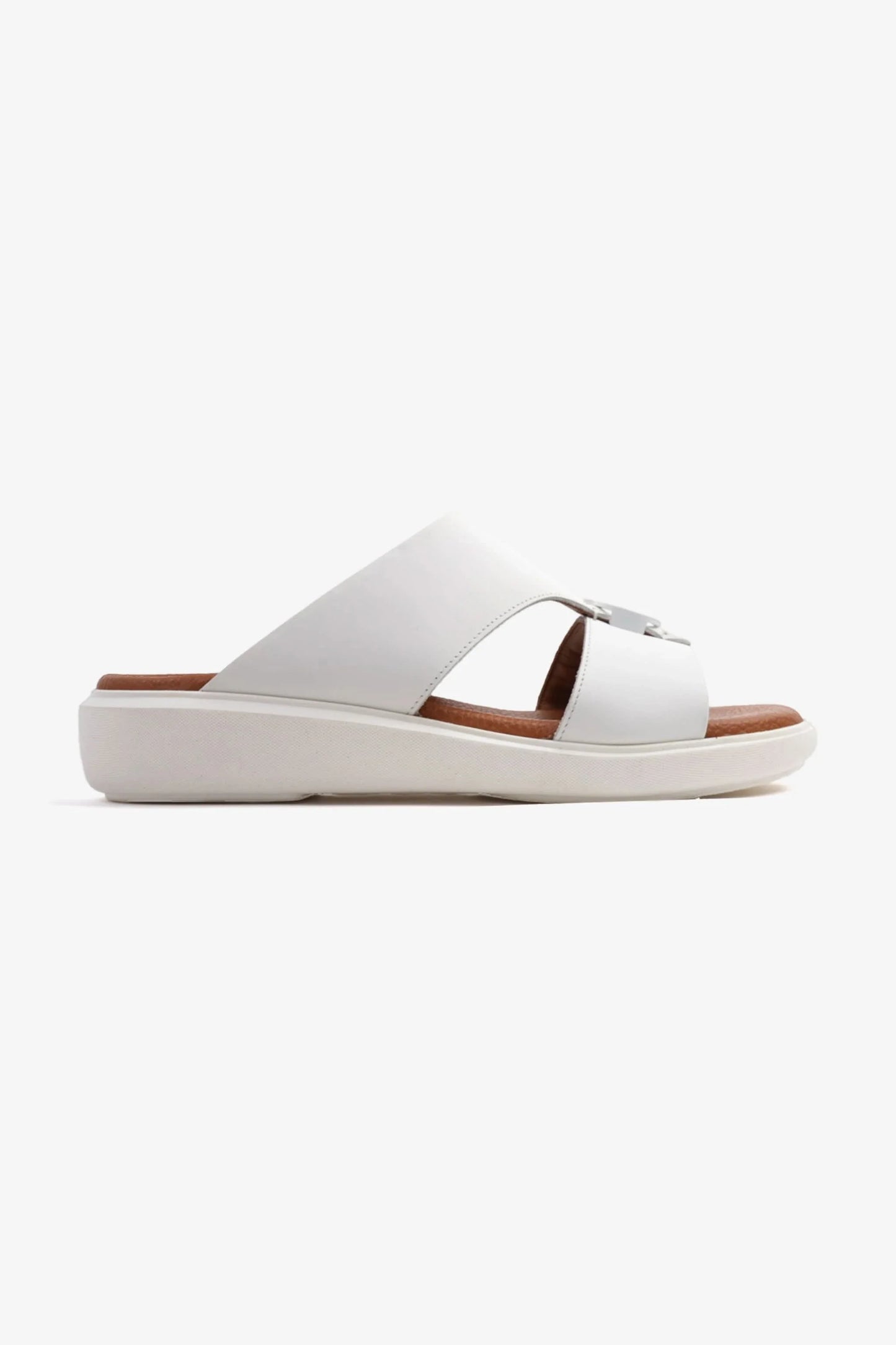 Cavalier Uomo Men's Soft Footbed Arabic Sandals White MSDCVALP101