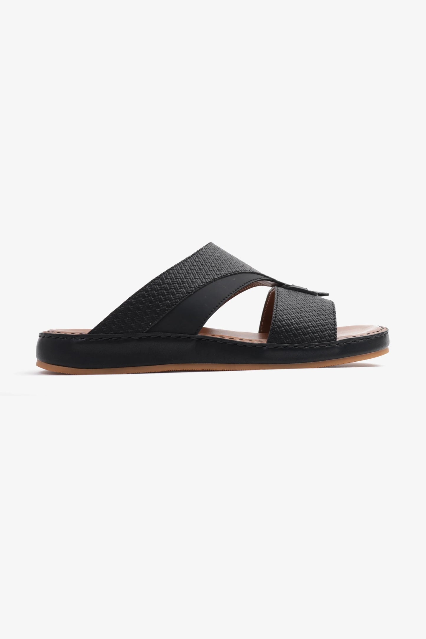Comfort Plus Men's Genuine Leather Sandals Black CP3006