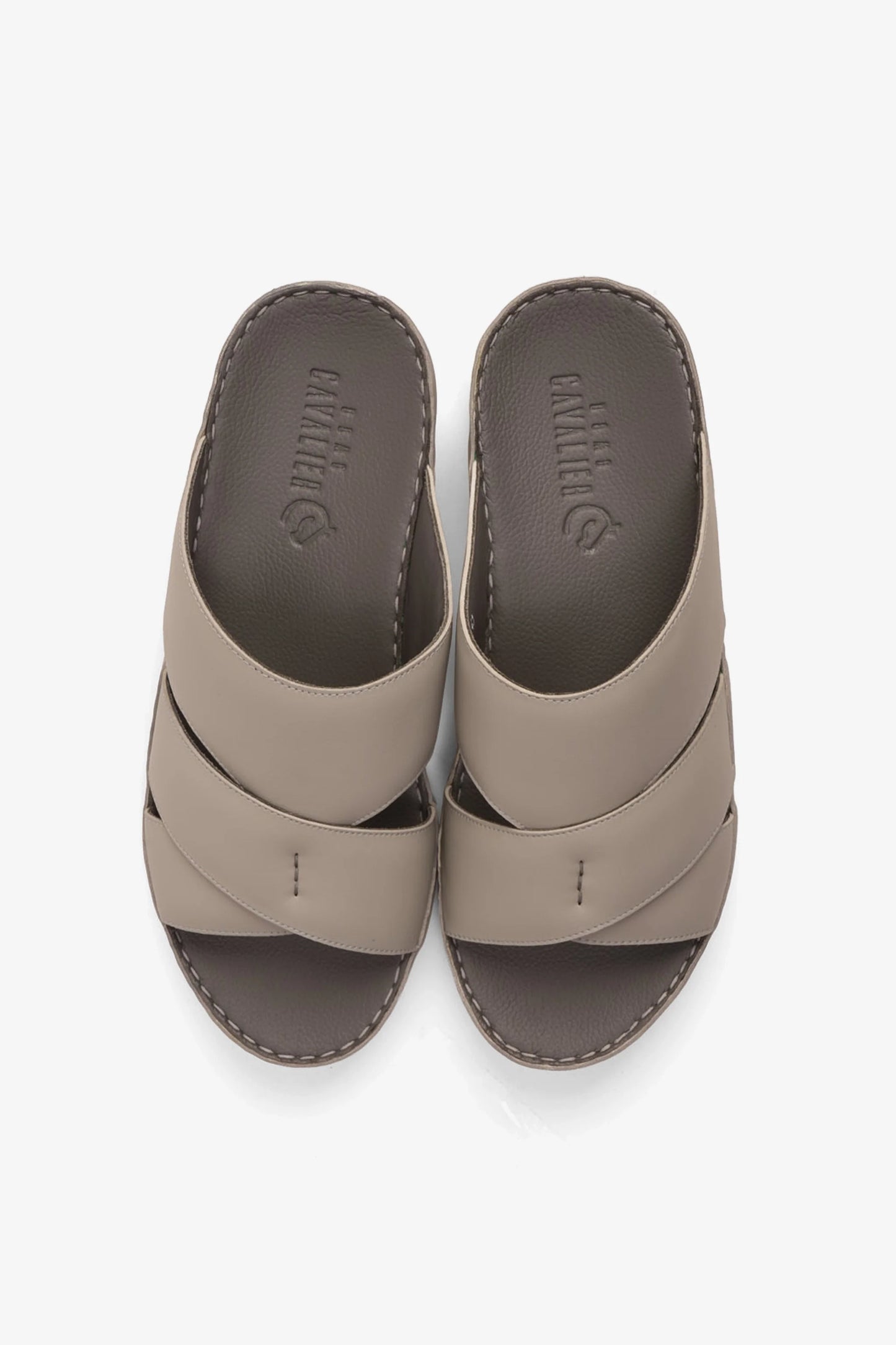 Cavalier Uomo Men's Genuine Leather Arabic Sandals Light-Grey MSDCV1108