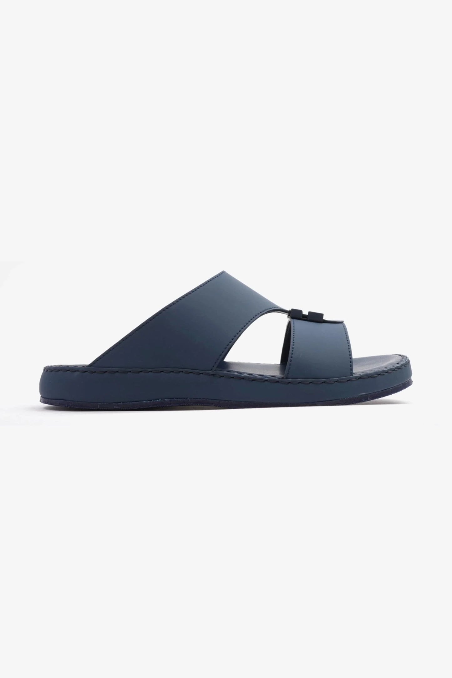 Comfort Plus Men's Matte Leather Sandals Navy MSDCP3002