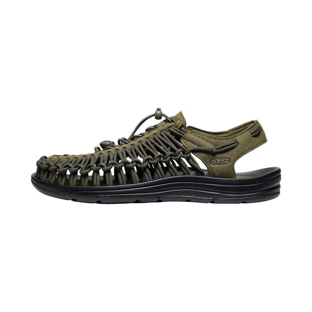 MEN UNEEK FLAT SANDALS OLIVE/BLACK