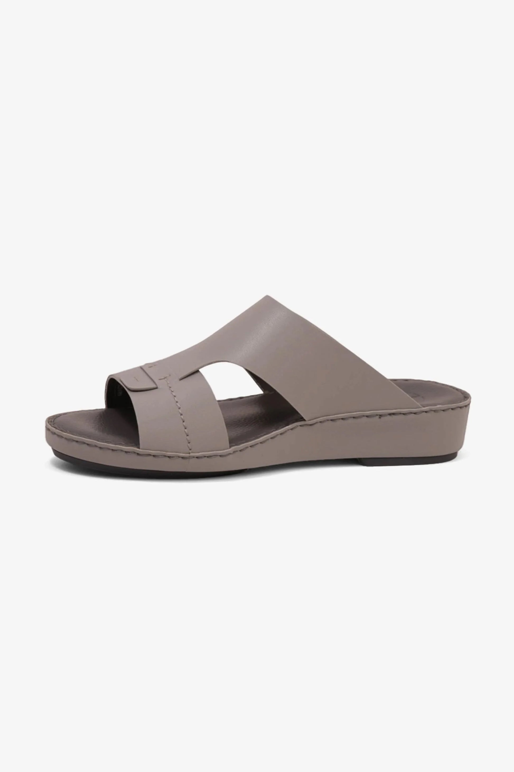 Comfort Plus Men's Matte Modern Leather Sandals Light Grey MSDCP7015