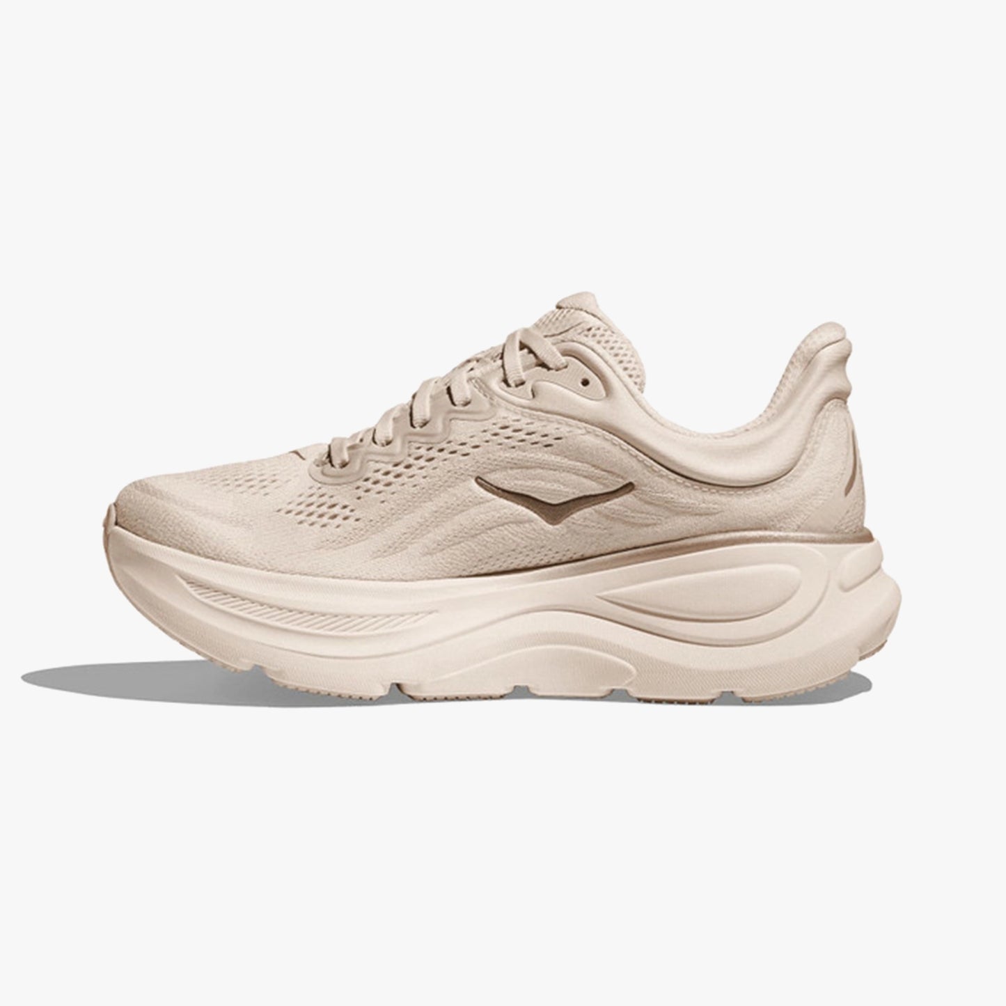 HOKA WOMENS BONDI 9 ROAD RUNNINGOAT MILK / ROSE GOLD