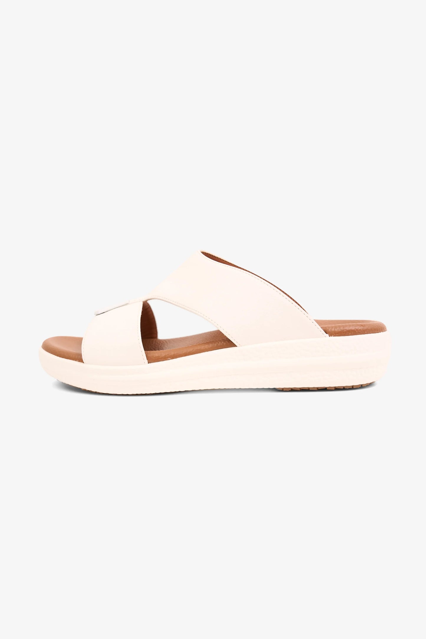 Comfort Plus Men's Sleek Cushion Arabic Sandals White MSDGBCPRS106
