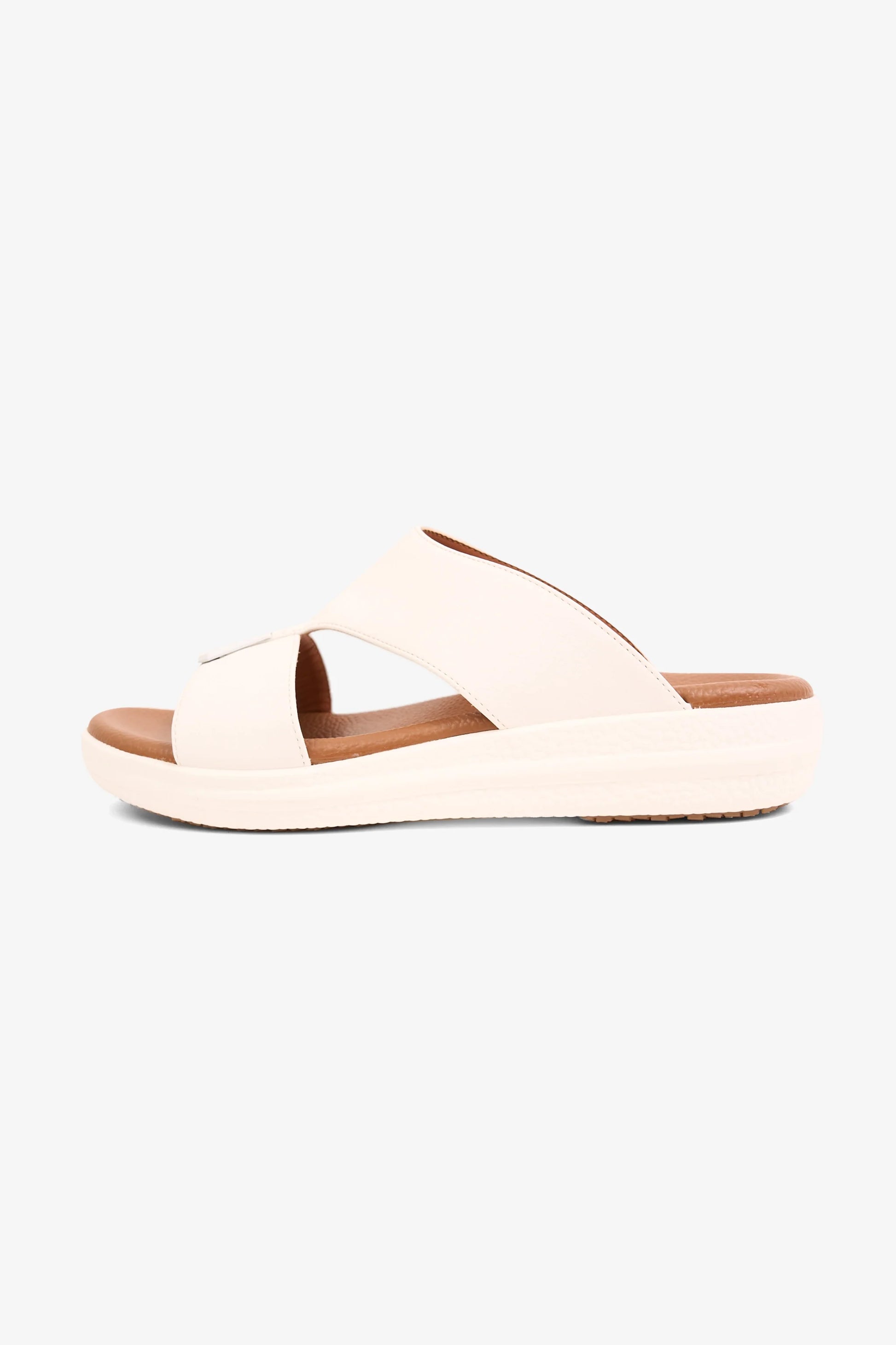 Comfort Plus Men's Sleek Cushion Arabic Sandals White MSDGBCPRS106