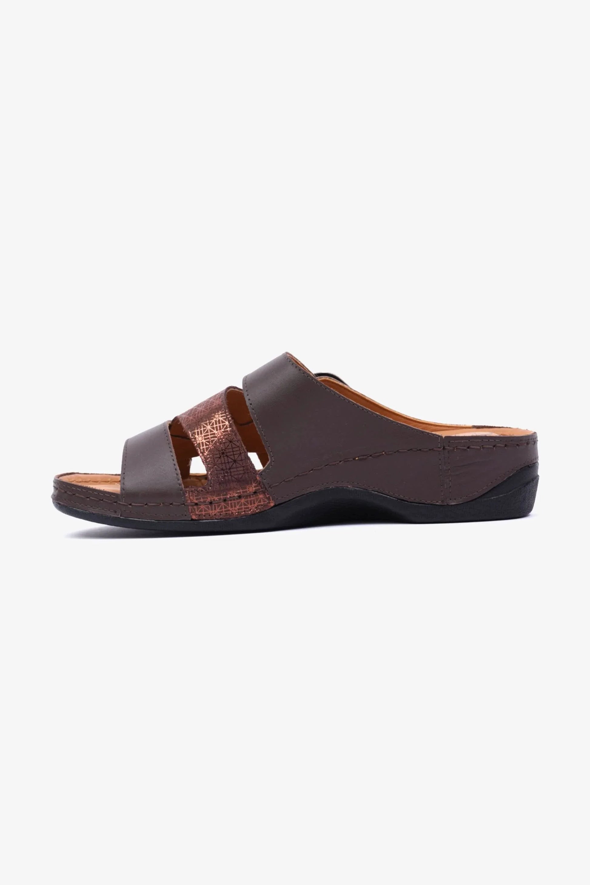 Comfort Plus Women's Double Buckle Sandals Brown LSDCP584