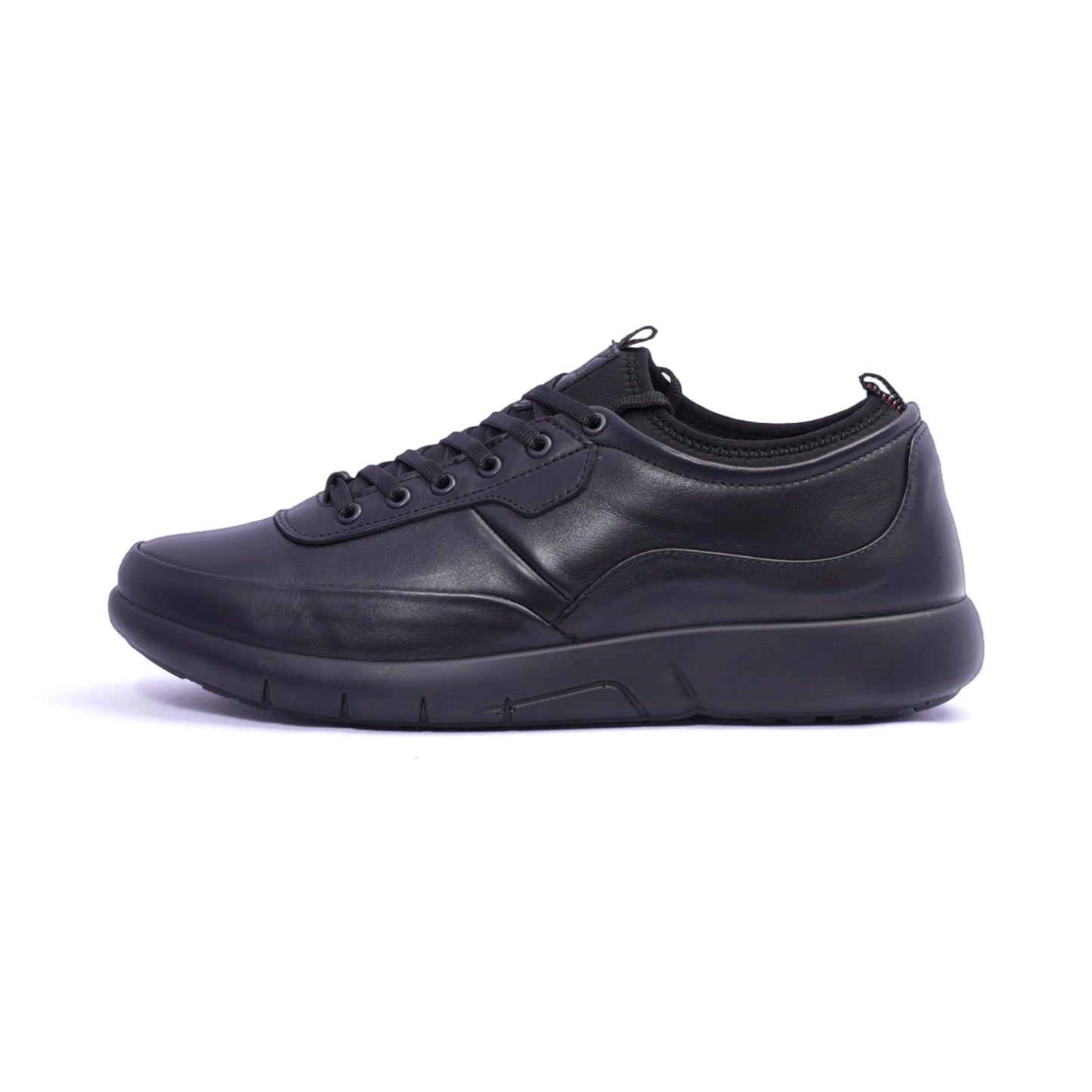 Comfort Plus Men's Stylish Leather Sneakers Black