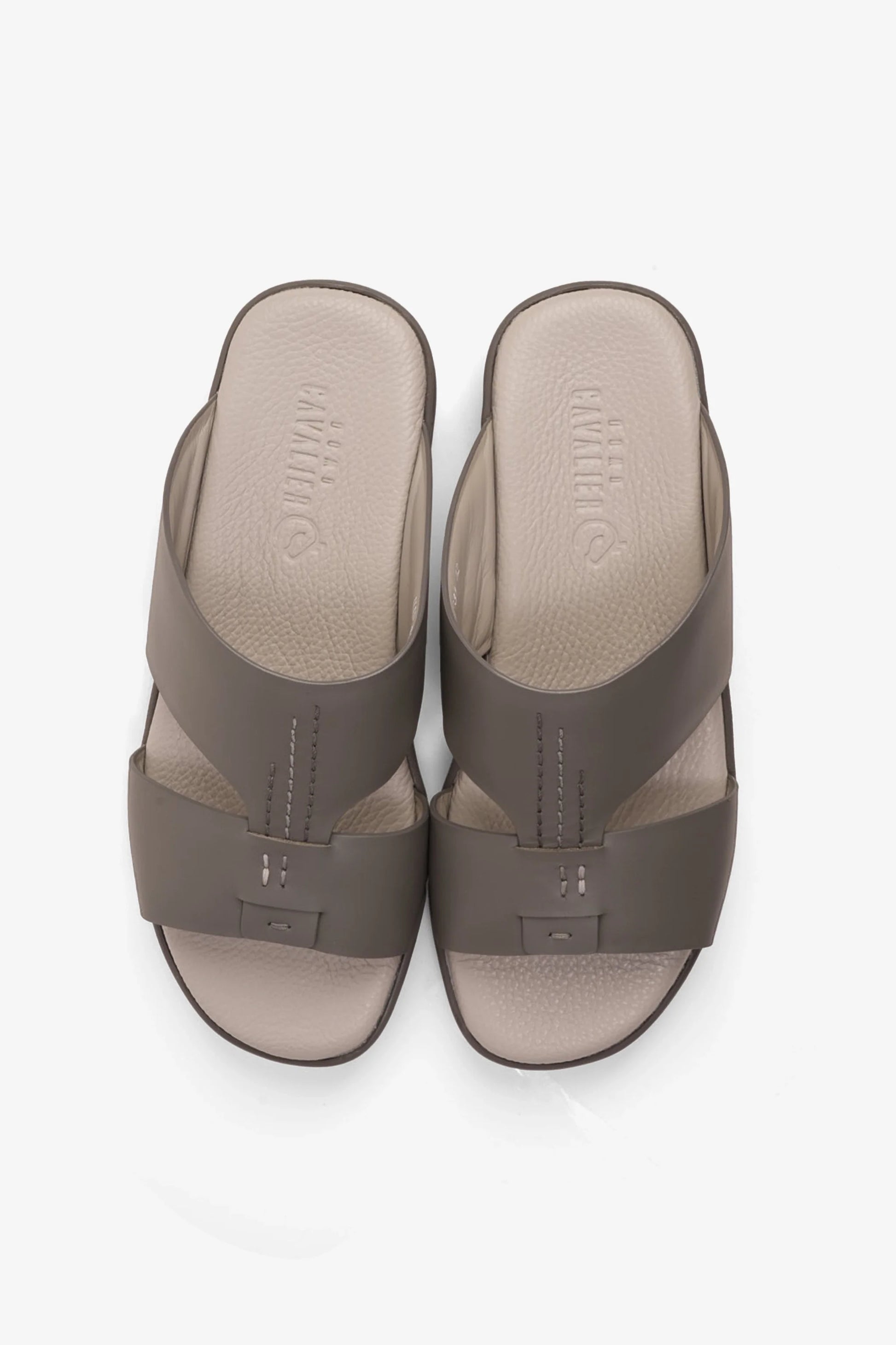 Cavalier Uomo Men's Leather Sandals Dark-Grey MSDCVHAR331
