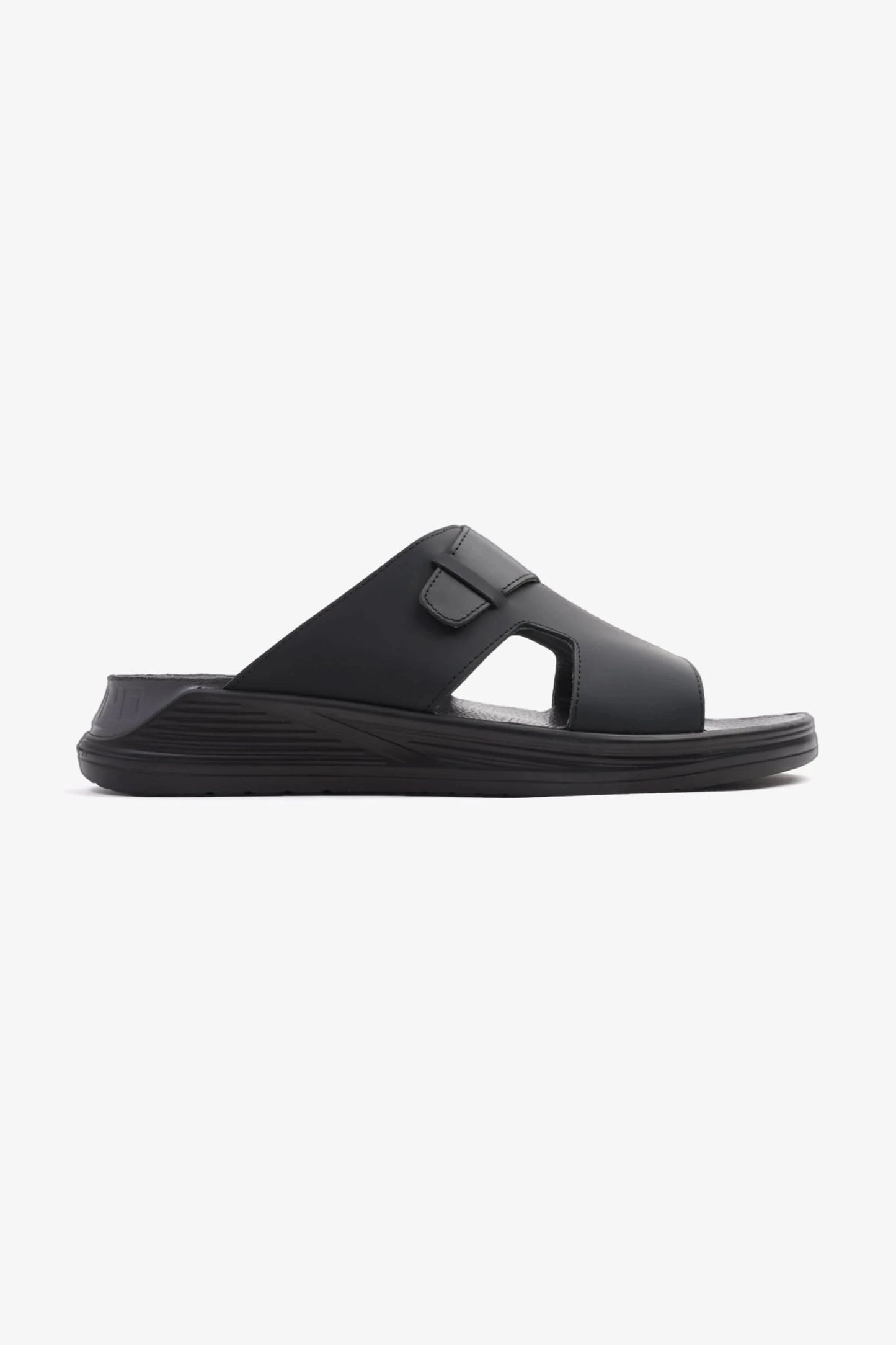 Cavalier Uomo Men's Arabic Buckle Straps Sandals Black MSDCVSUN509