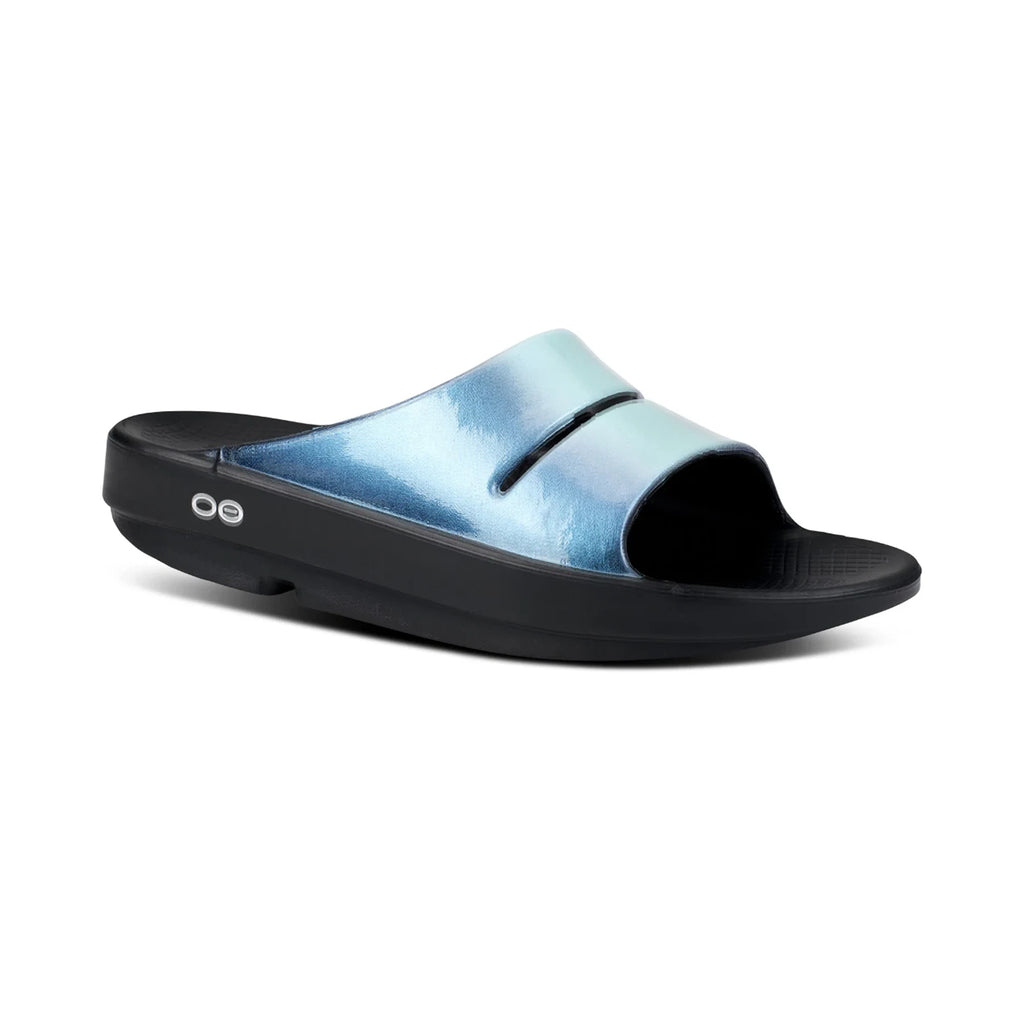 OOFOS WOMEN'S OOAHH LUXE SLIDE SANDAL-ATLANTIS