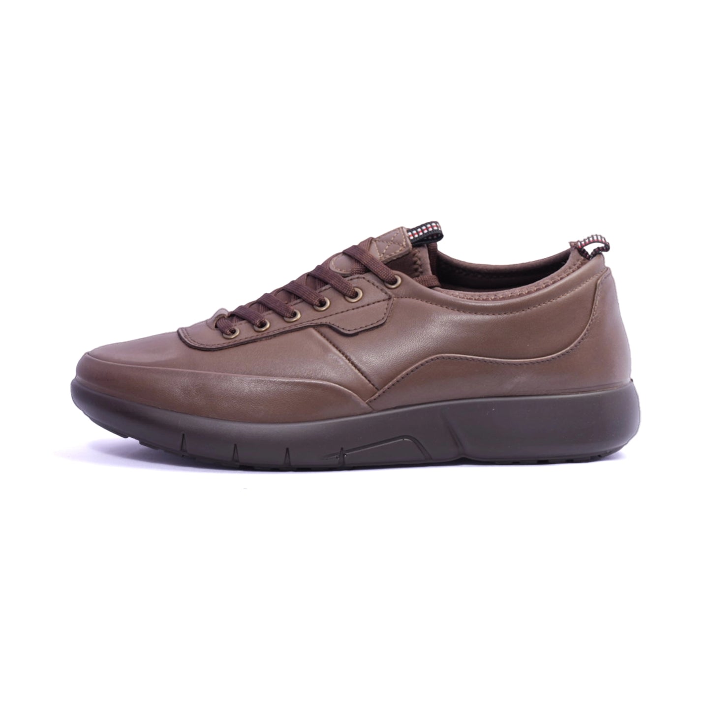 Comfort Plus Men's Stylish Leather Sneakers Taupe