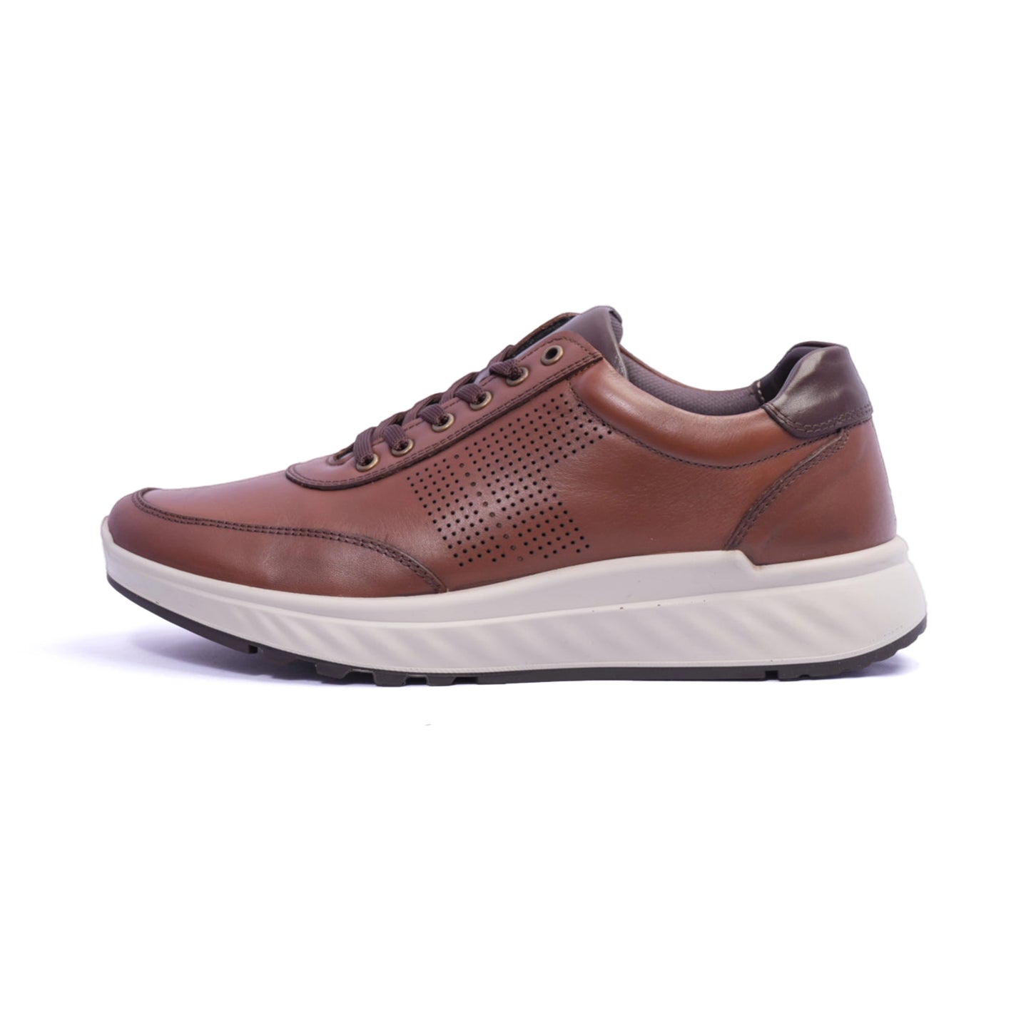 Comfort Plus Classic Pair Lace-Up Sneakers Tan