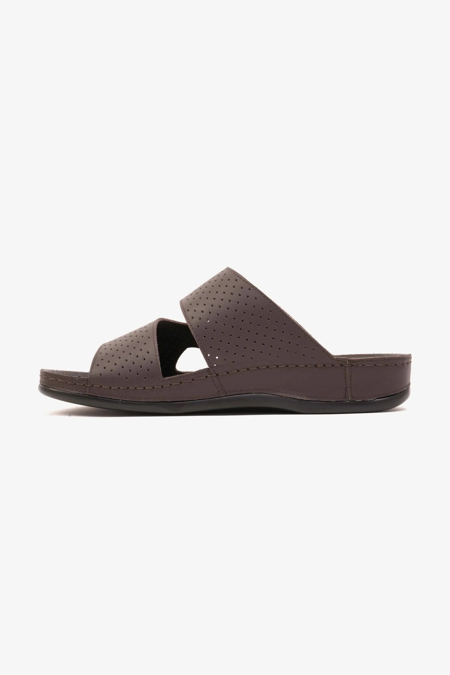 Comfort Plus Men's Textured Slip-On Arabic Sandals Brown MSDCP4005
