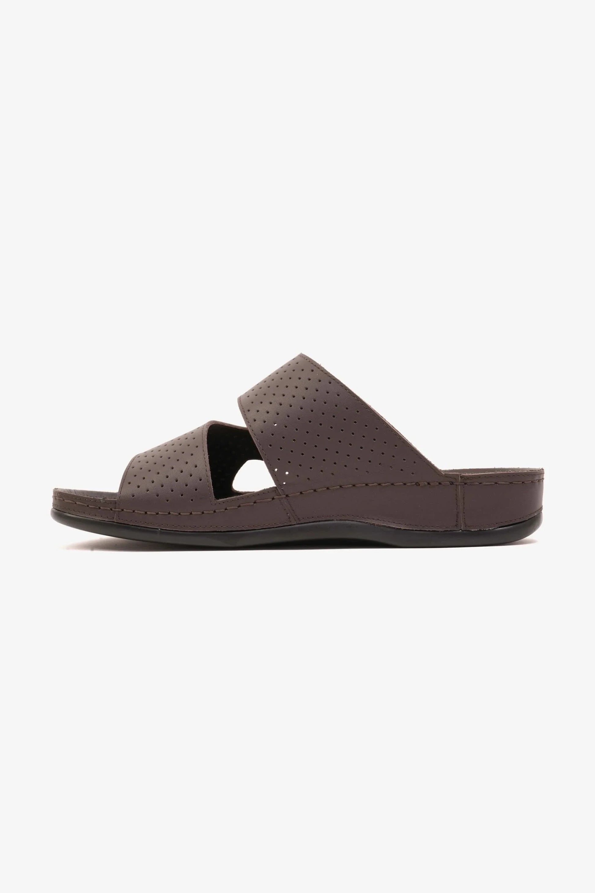 Comfort Plus Men's Textured Slip-On Arabic Sandals Brown MSDCP4005