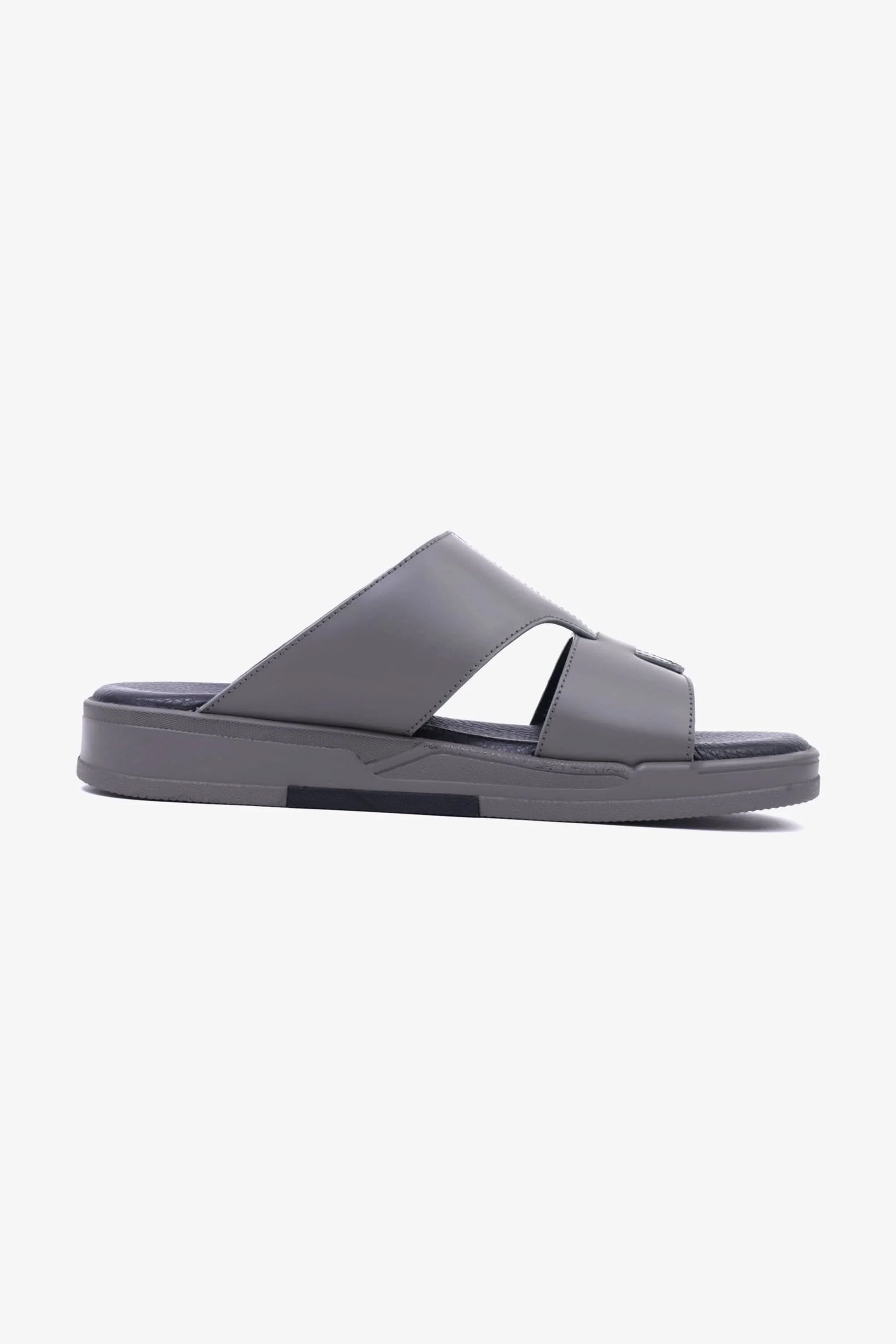 Cavalier Uomo Men's Cut-Out Leather Sandals Grey MSDCVHAR313