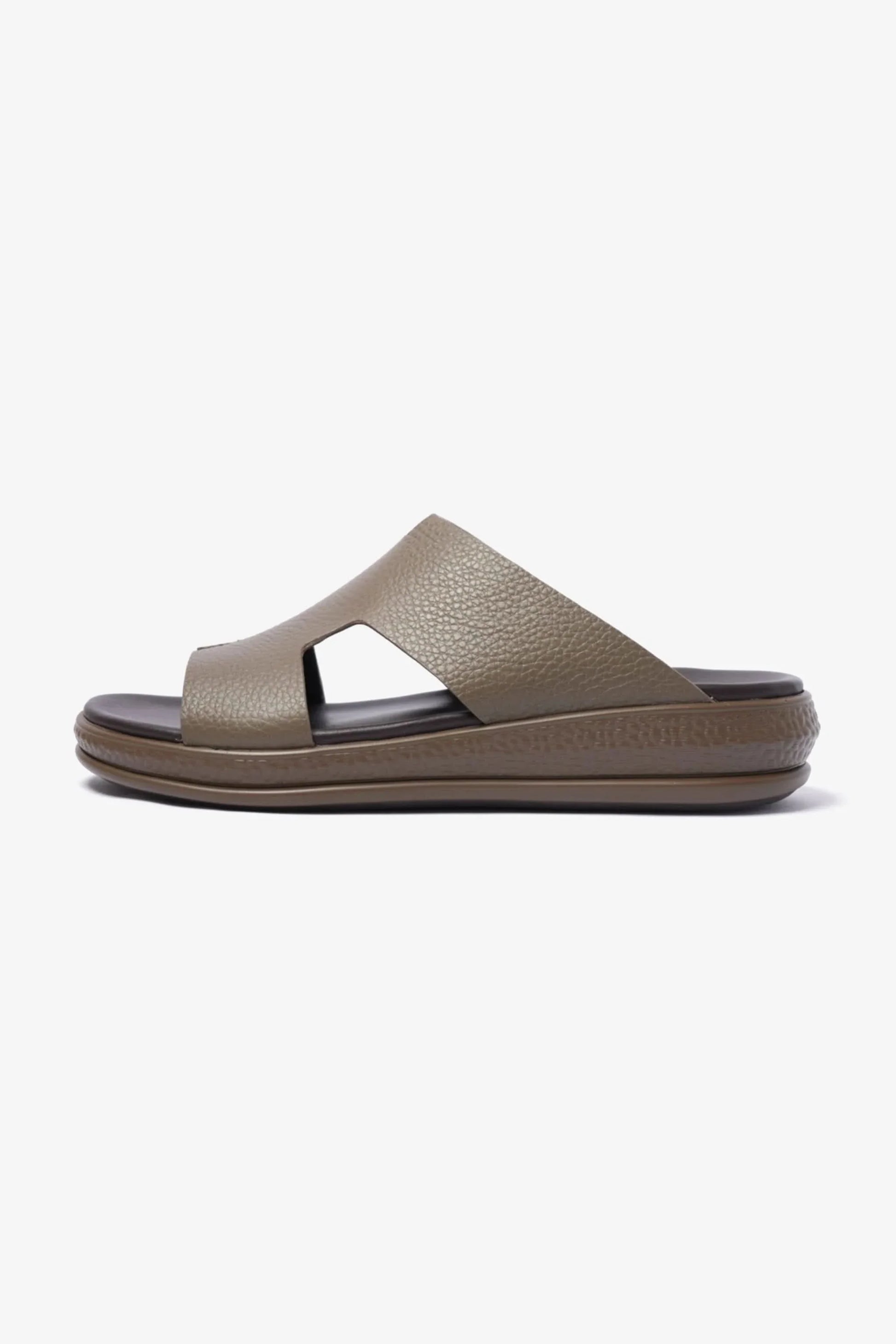 Comfort Plus Men's Classic Leather Arabic Sandals Truffle MSDCPD105