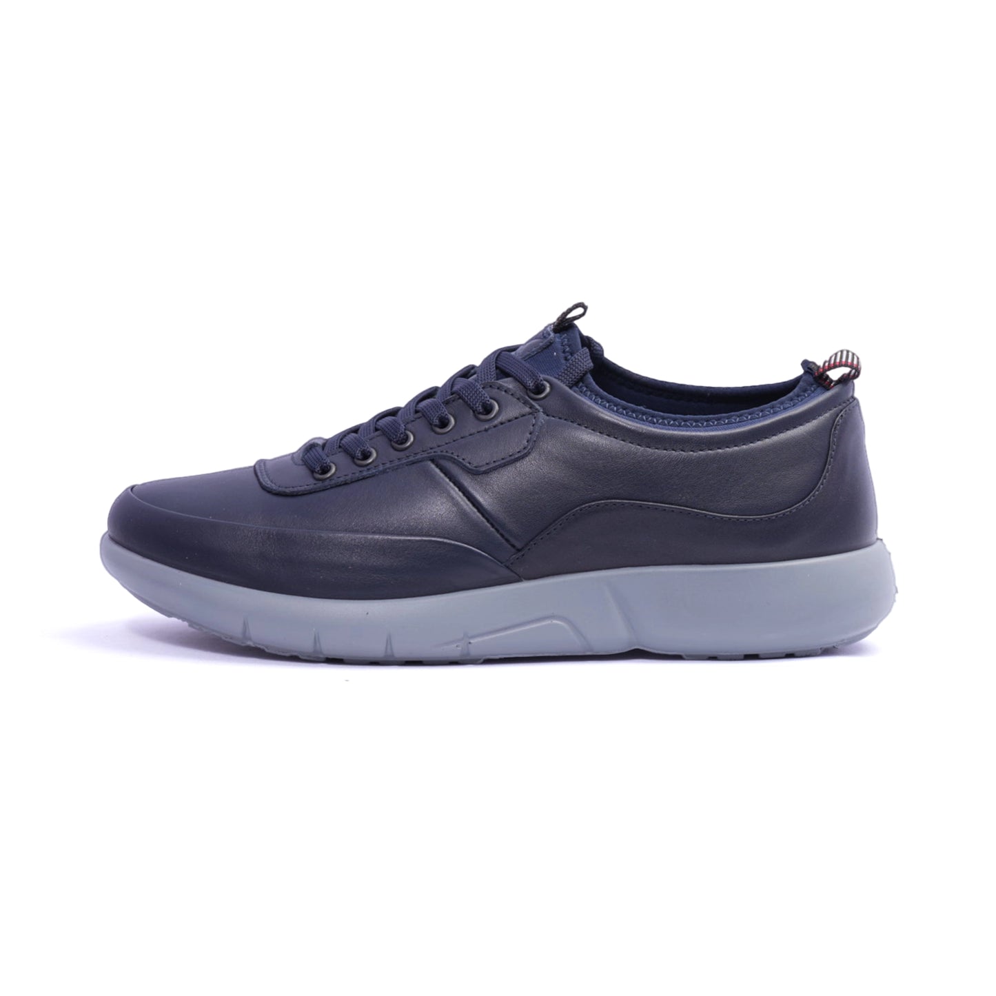 Comfort Plus Men's Stylish Leather Sneakers Navy