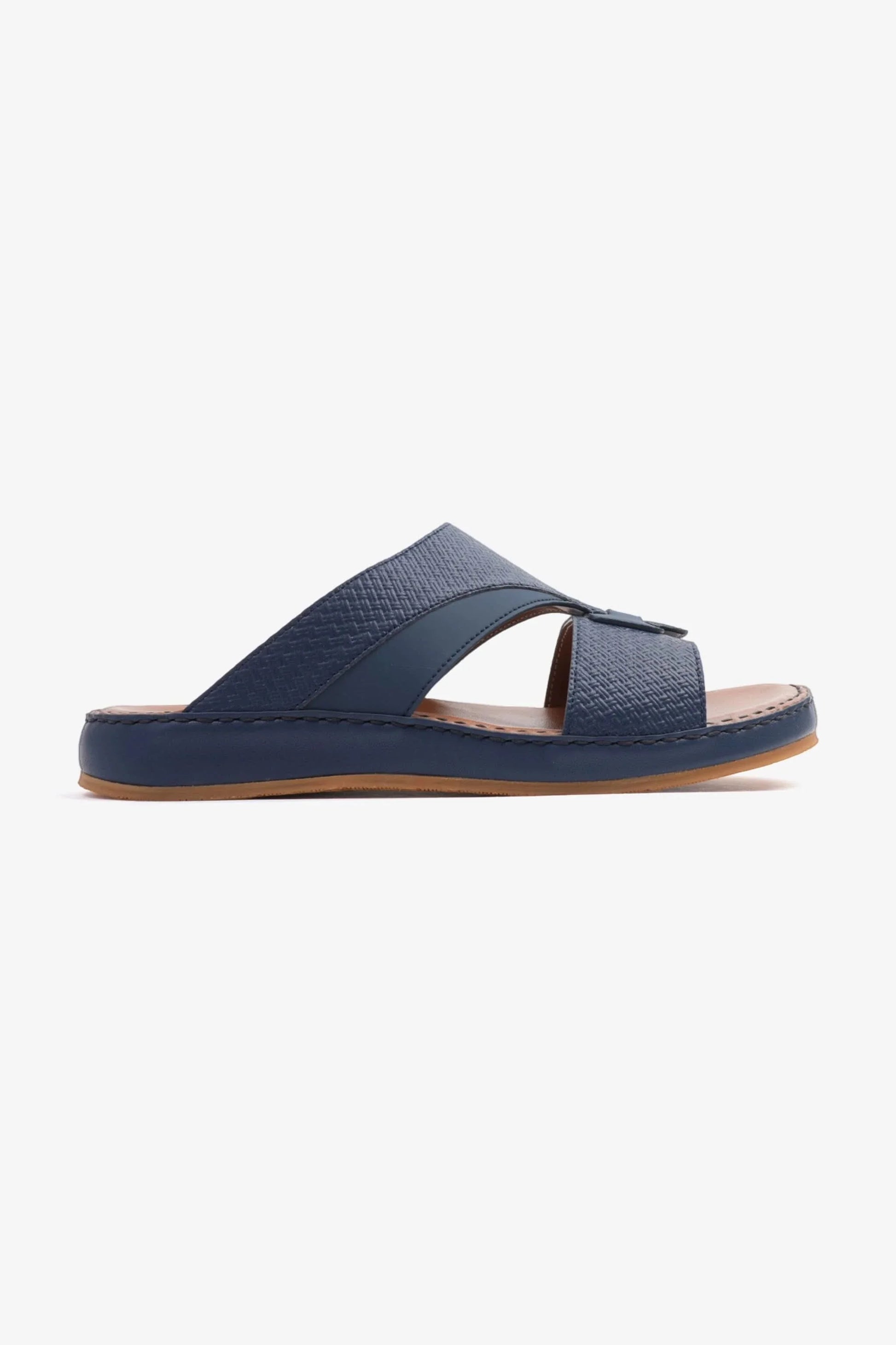 Comfort Plus Men's Genuine Leather Sandals Navy CP3006