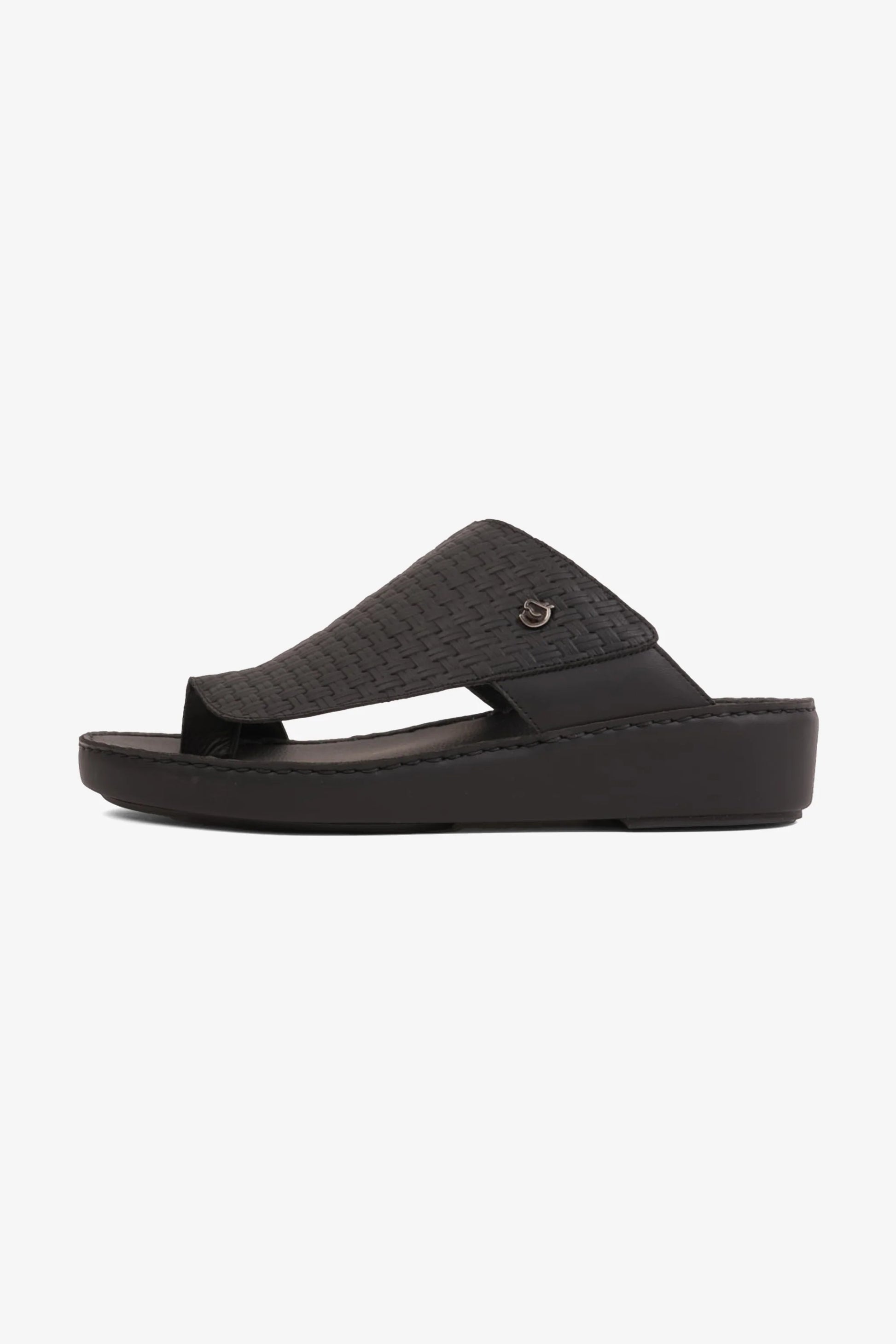 Cavalier Uomo Men's Elite Handcrafted Leather Arabic Sandals Black MSDCV1118
