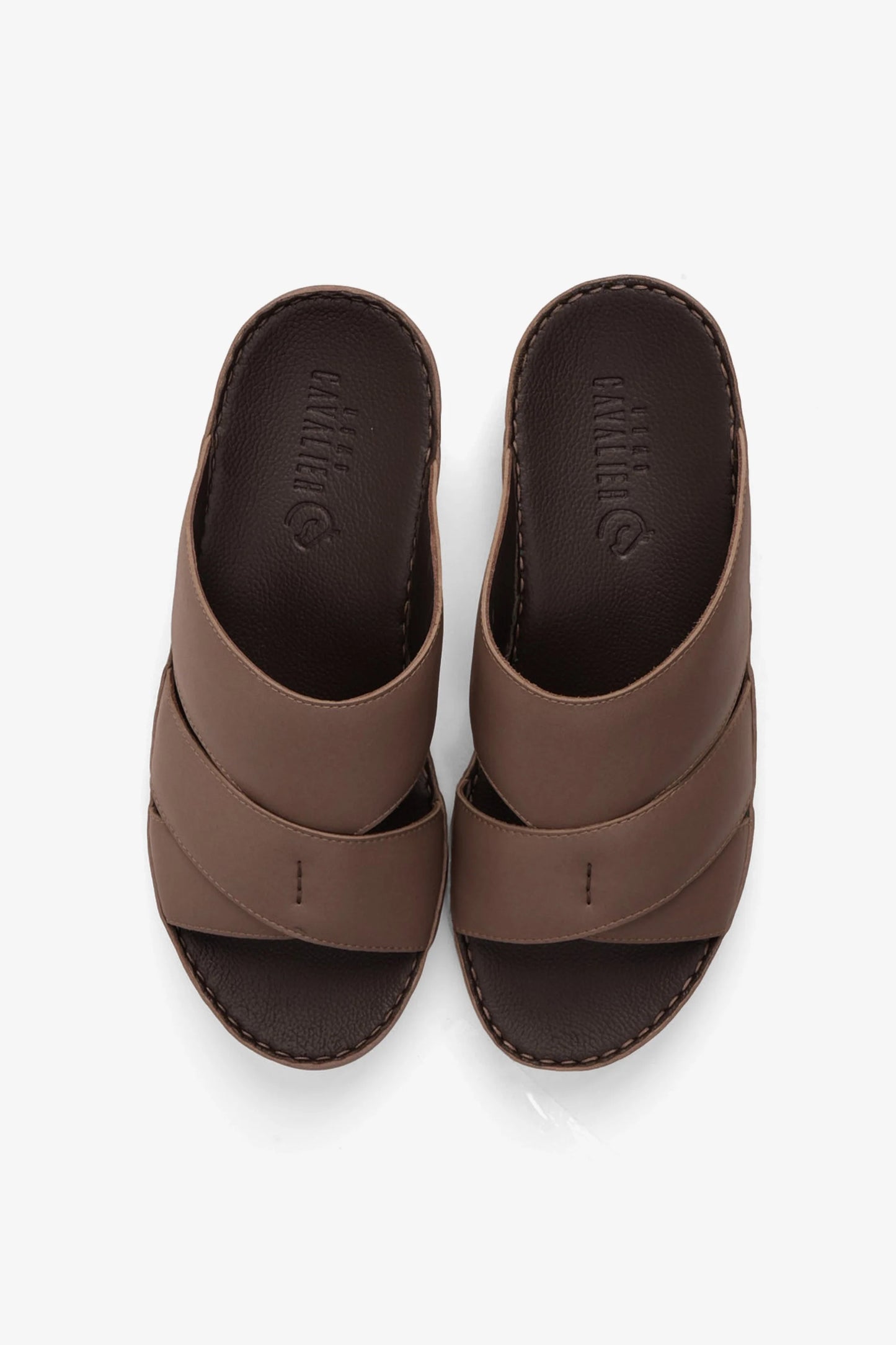 Cavalier Uomo Men's Genuine Leather Arabic Sandals Stone MSDCV1108