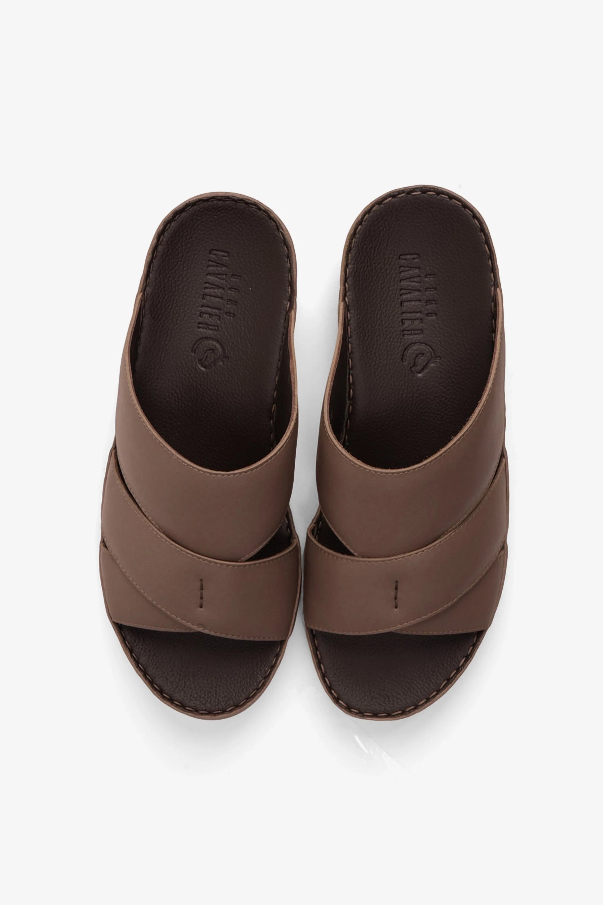 Cavalier Uomo Men's Genuine Leather Arabic Sandals Stone MSDCV1108