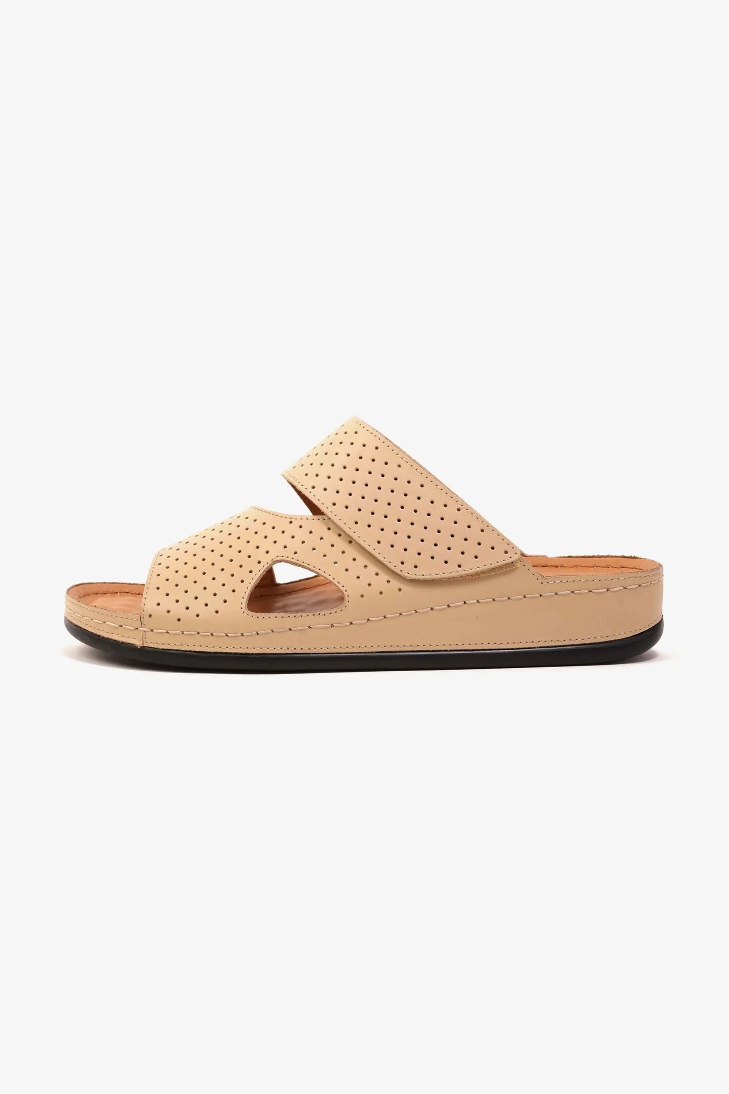 Comfort Plus Men's Al Waha Textured Arabic Sandals Beige MSDCP4005