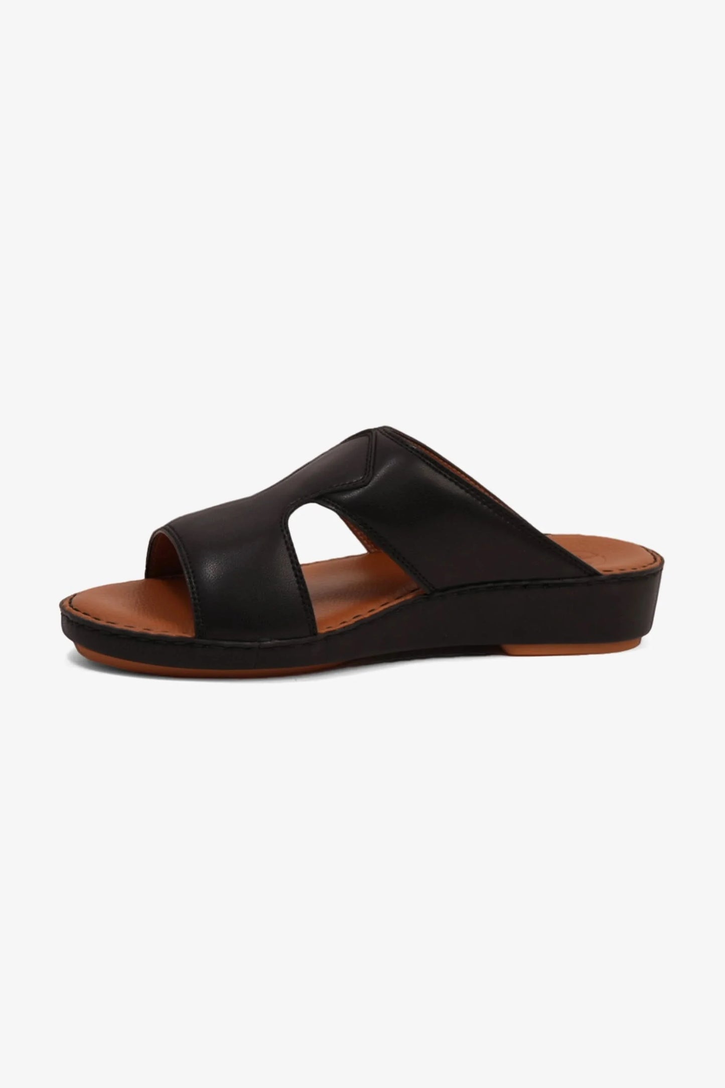Comfort Plus Men's Luxurious Leather Sandals Black MSDCP7012