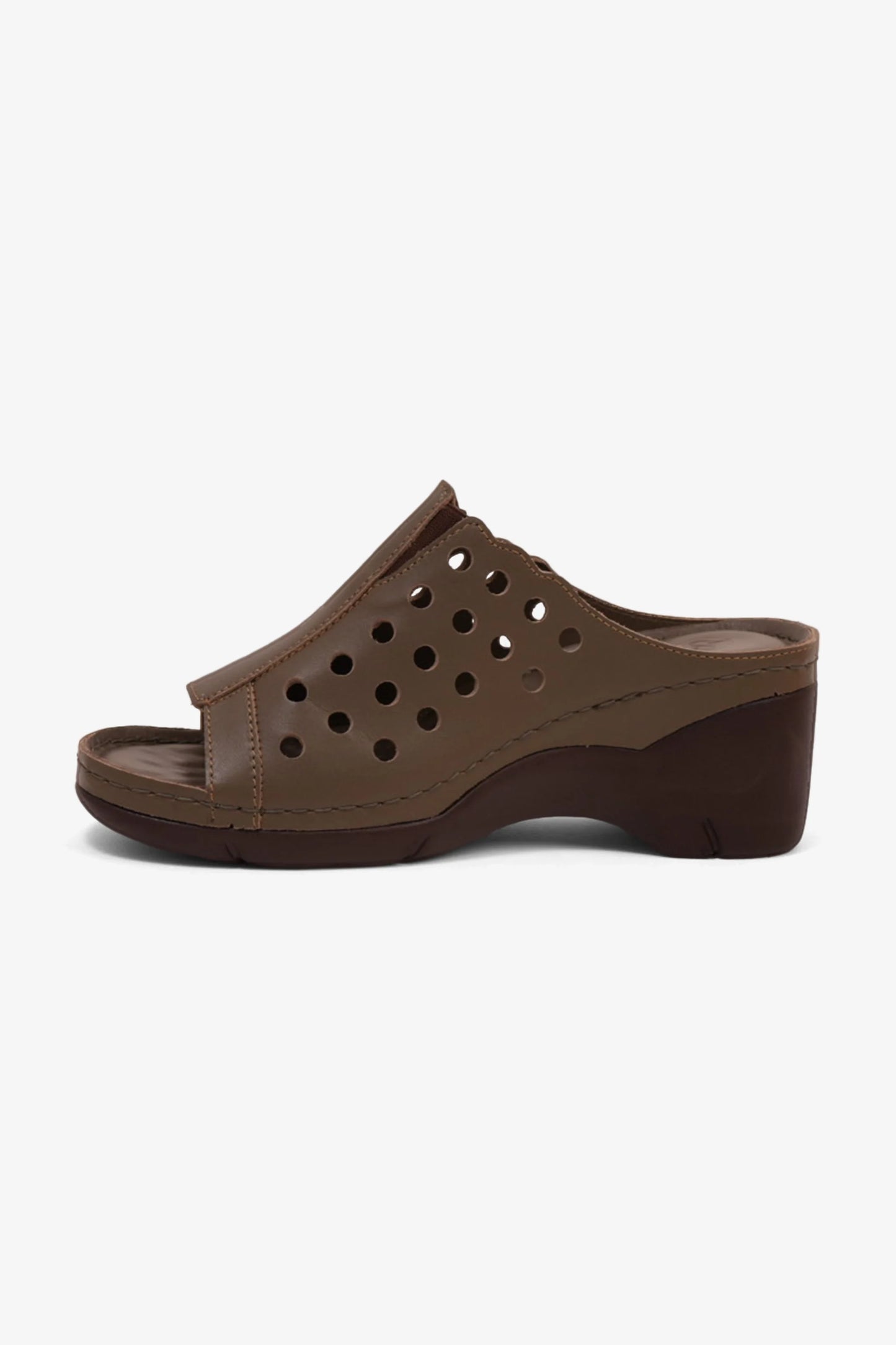 Comfort Plus Women's Perforated Wedge Sandals Truffle LSDCPGG102
