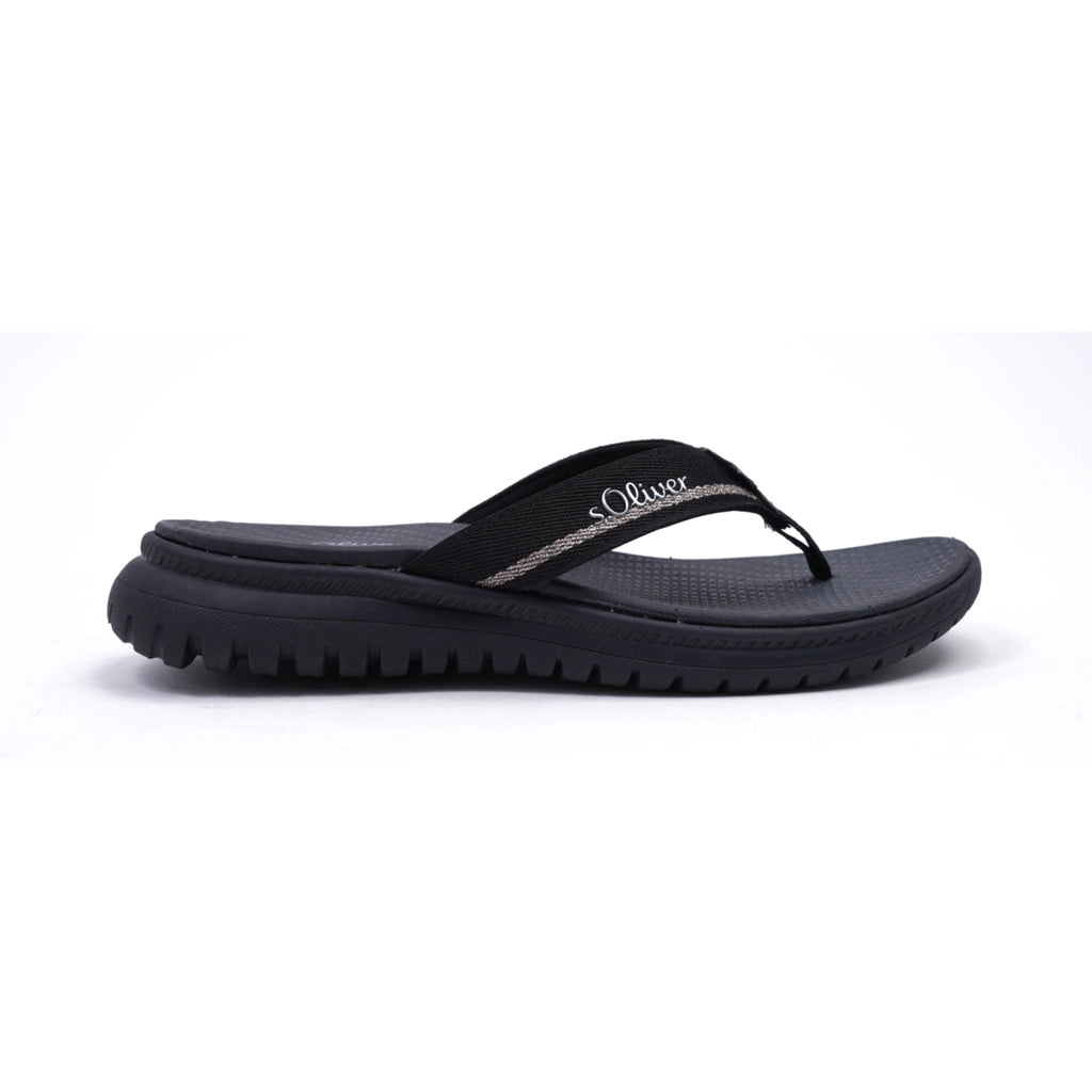 S. Oliver Women's Comfortable Flip-Flop Sandals Black