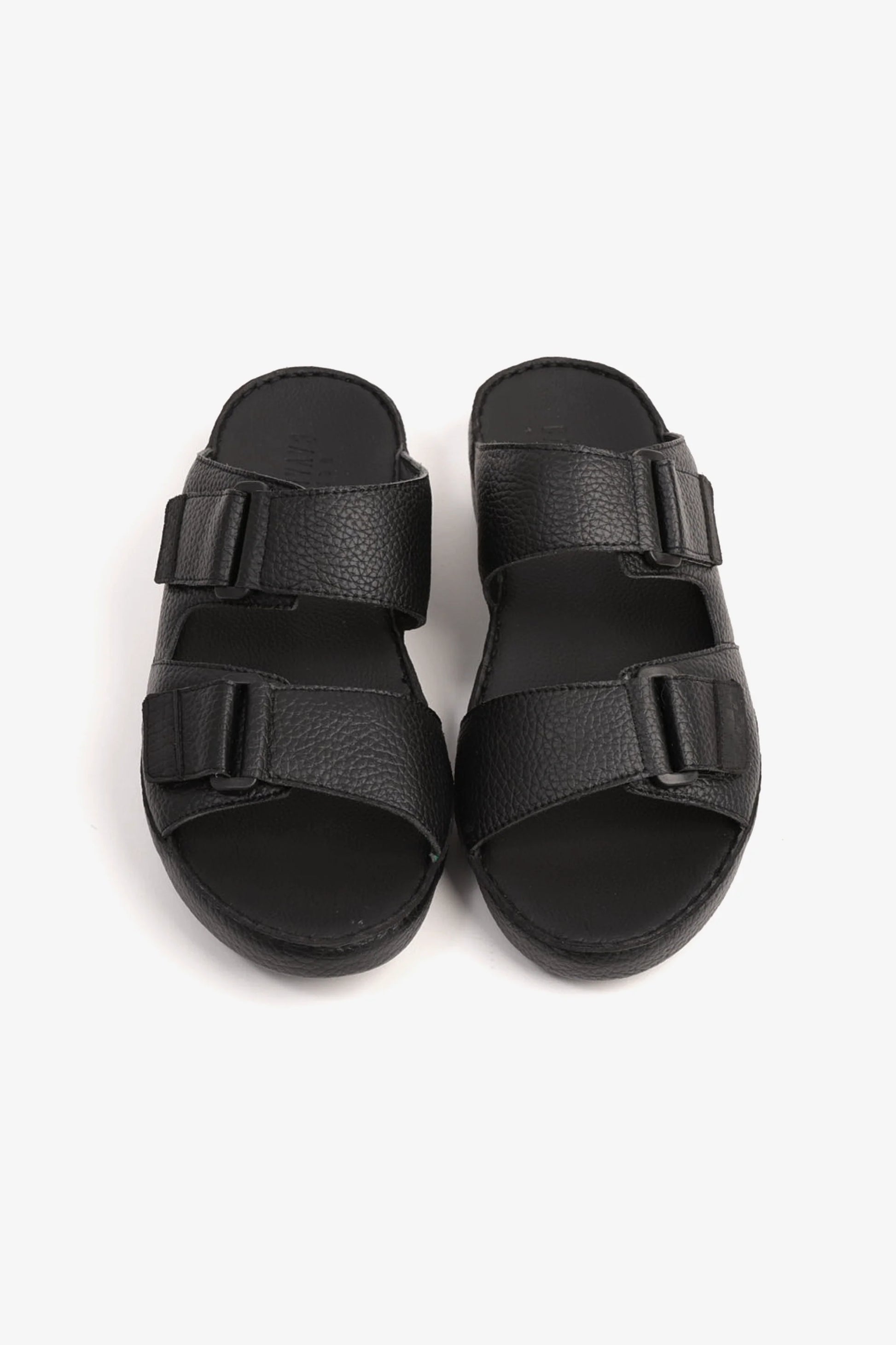 Cavalier Uomo Men's Arabic Sandals With Adjustable Strap Black MSDCV1107